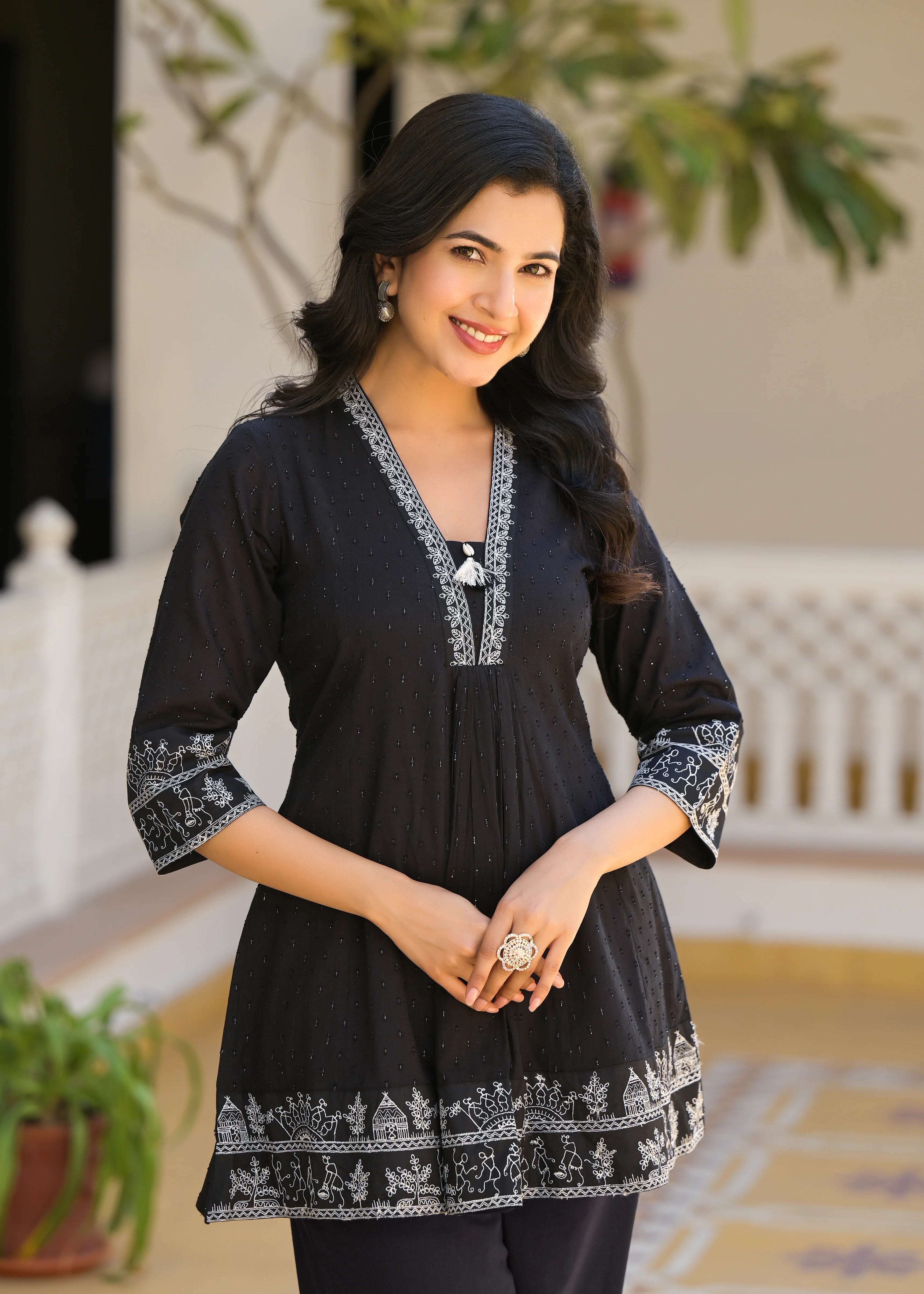 Sakshi Jet Embroidered Cotton Co-ord Set - Image 2