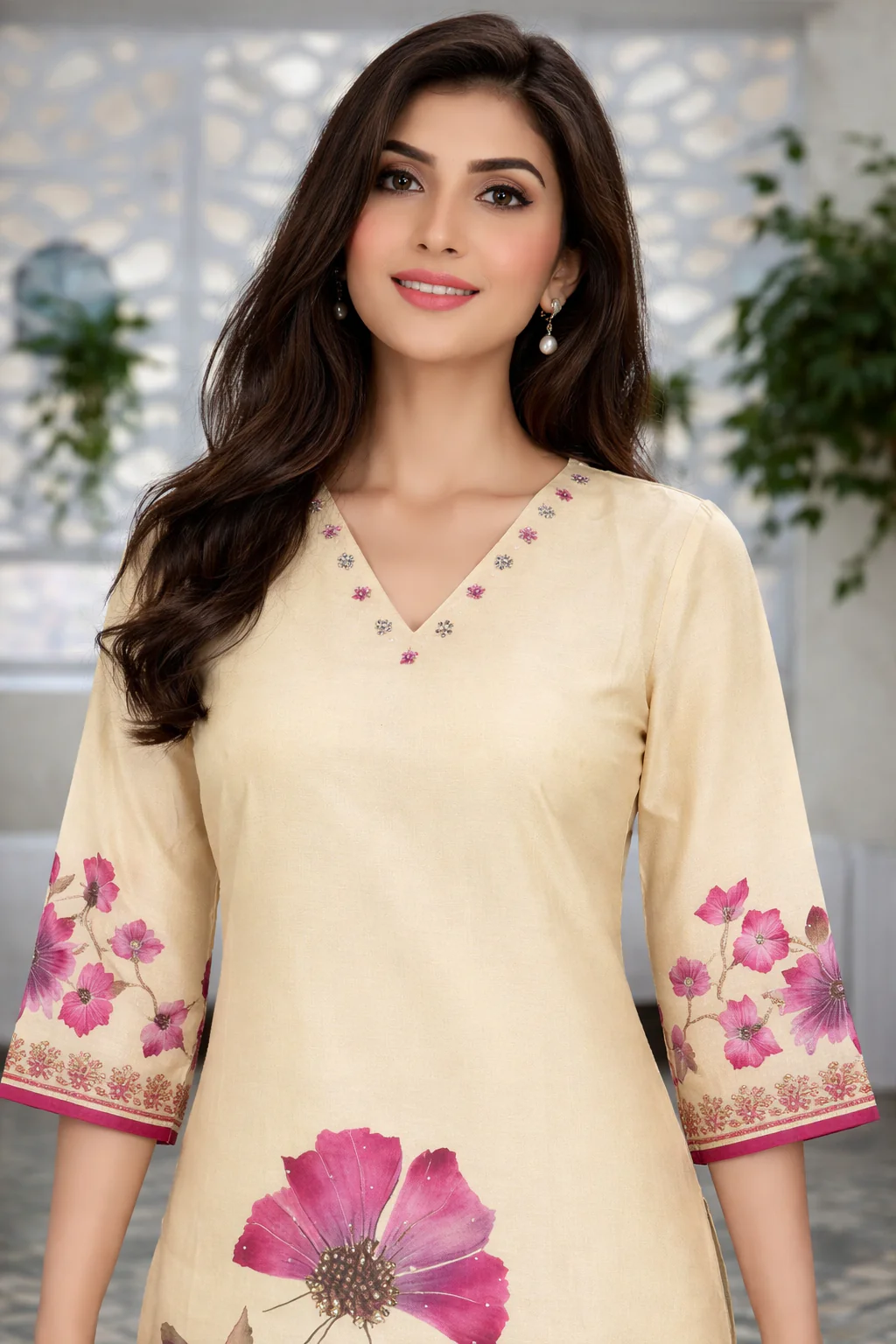 Ritu Pearl Printed Work Suit Set - Image 2