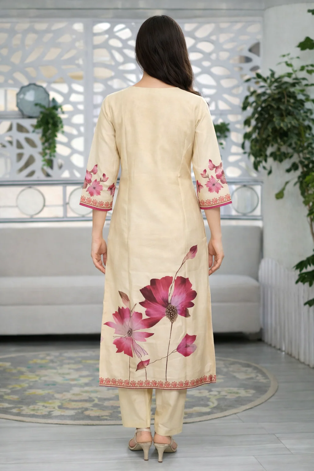 Ritu Pearl Printed Work Suit Set - Image 3
