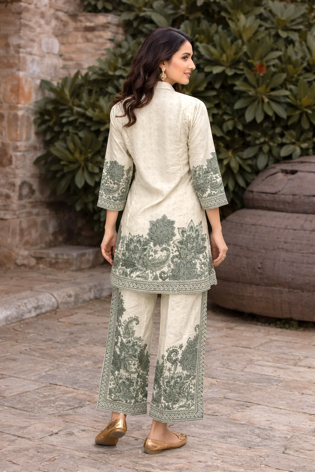 Reet Olive Printed Co-ord Set - Image 3