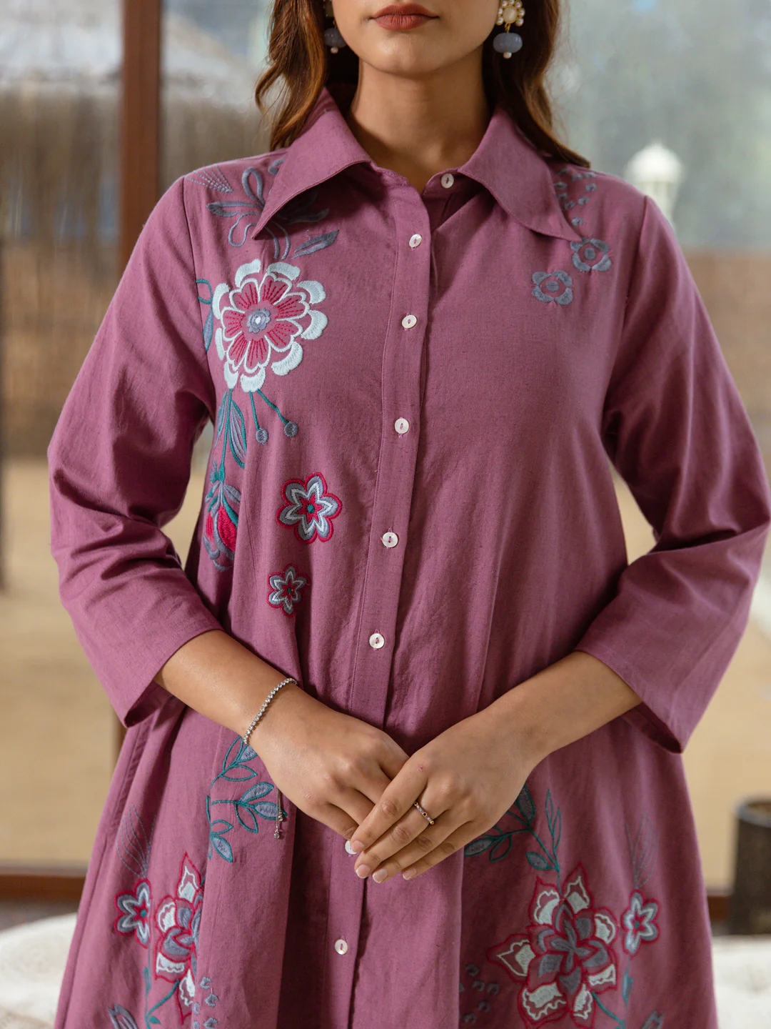 Viva Lily Embroidery Cotton Dress - Image 4