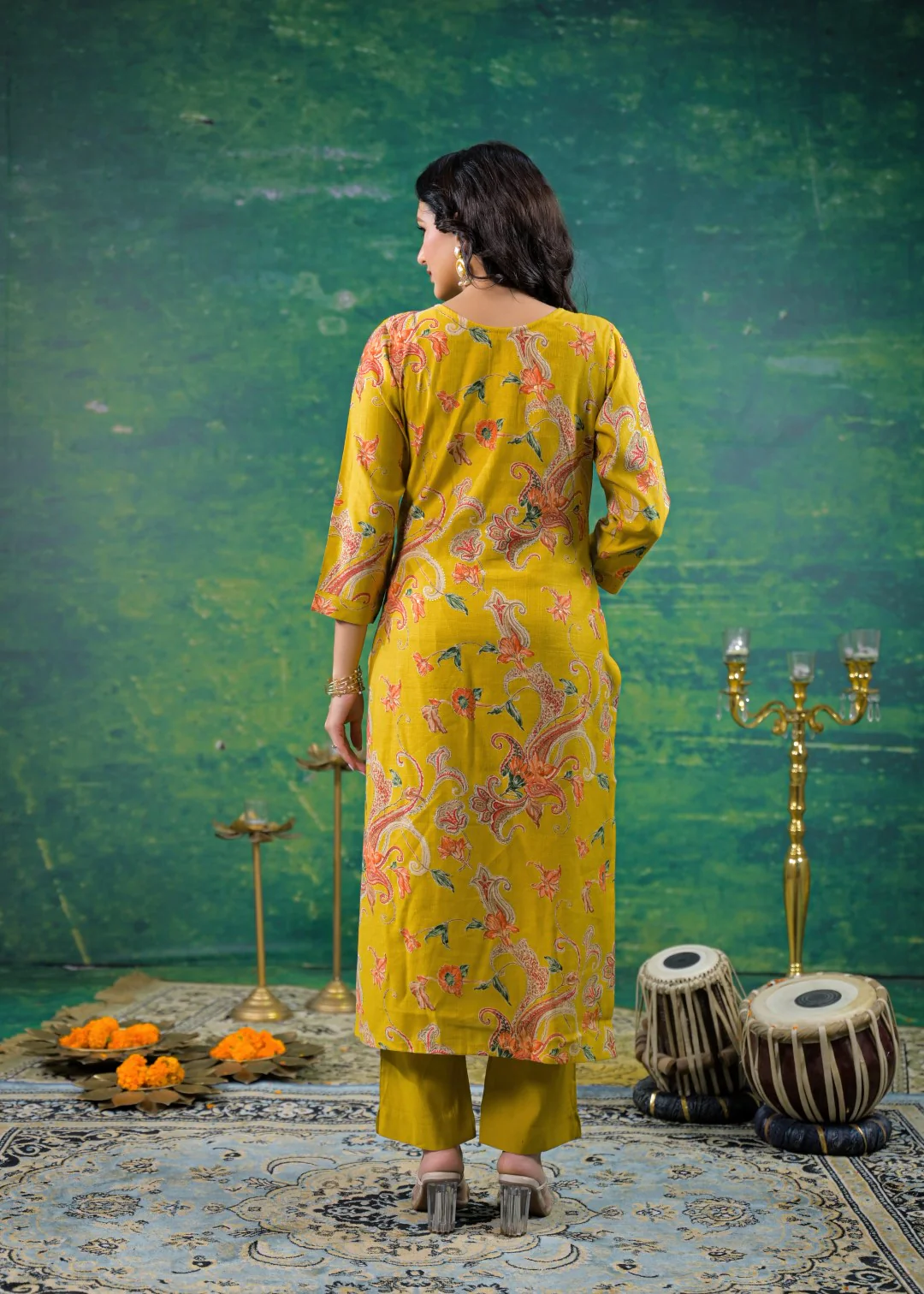 Shanti Sunrise Printed Work Suit Set - Image 3