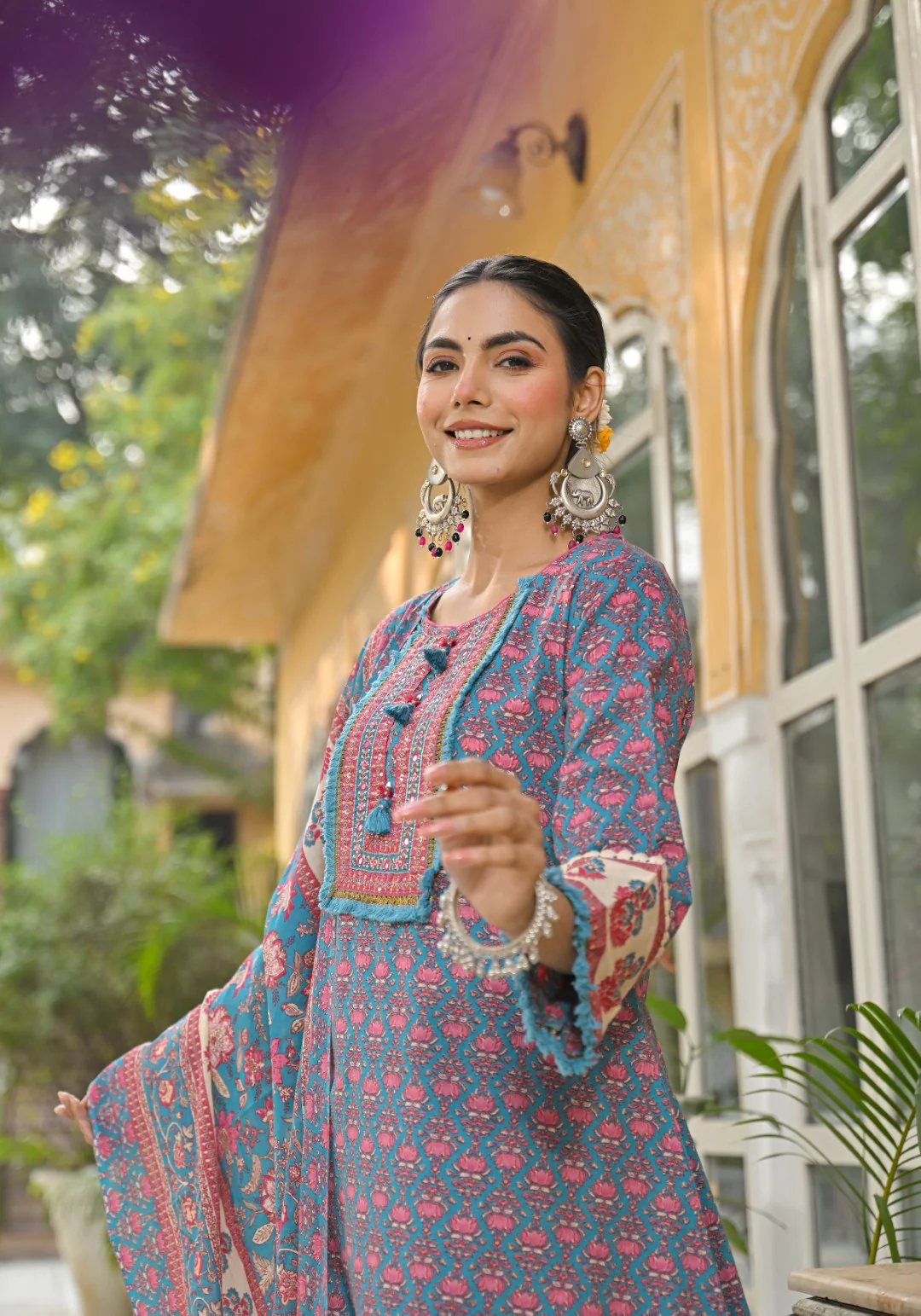 Bodhi Prussian Pure Cotton Suit Set - Image 2