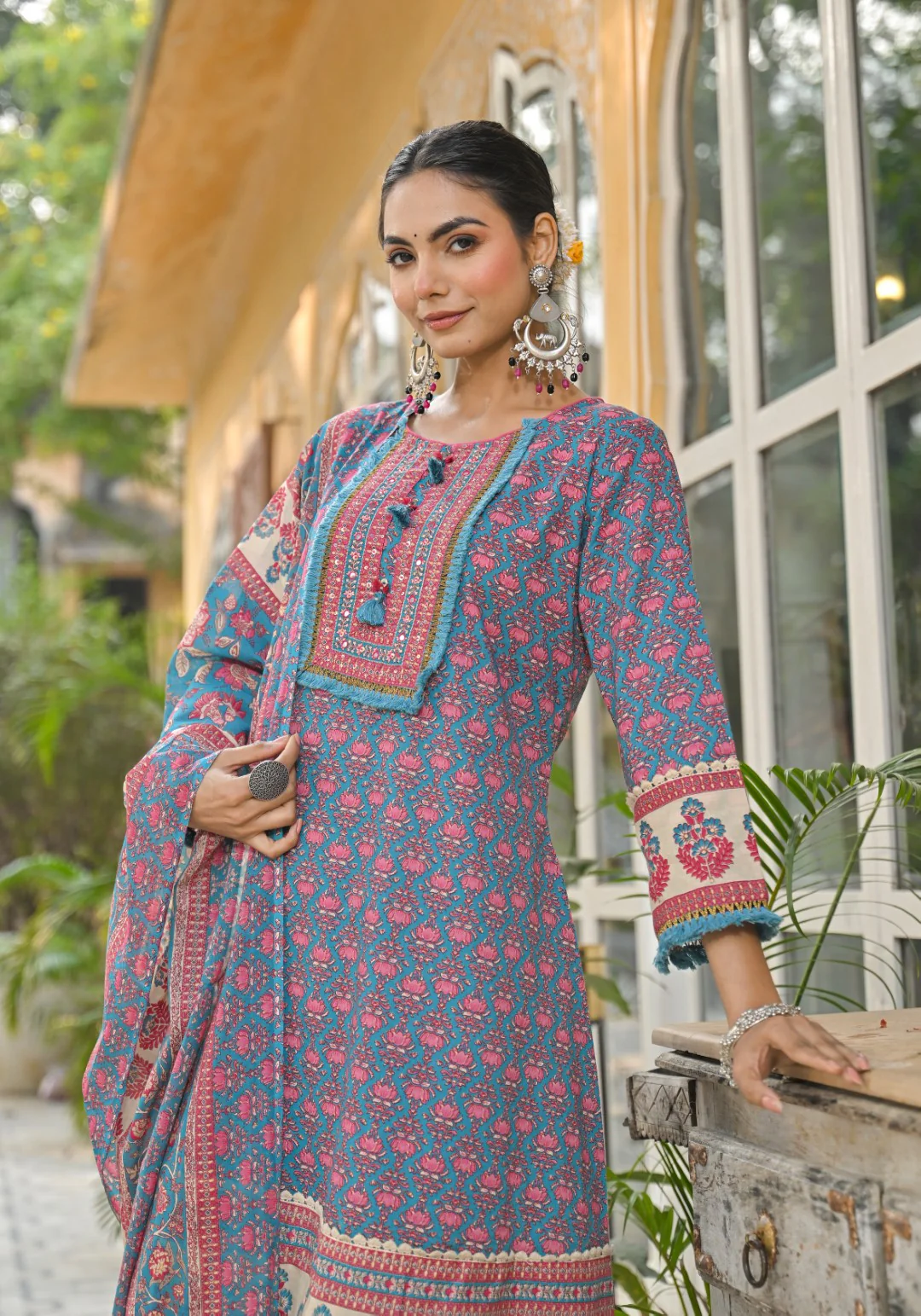 Bodhi Prussian Pure Cotton Suit Set - Image 3
