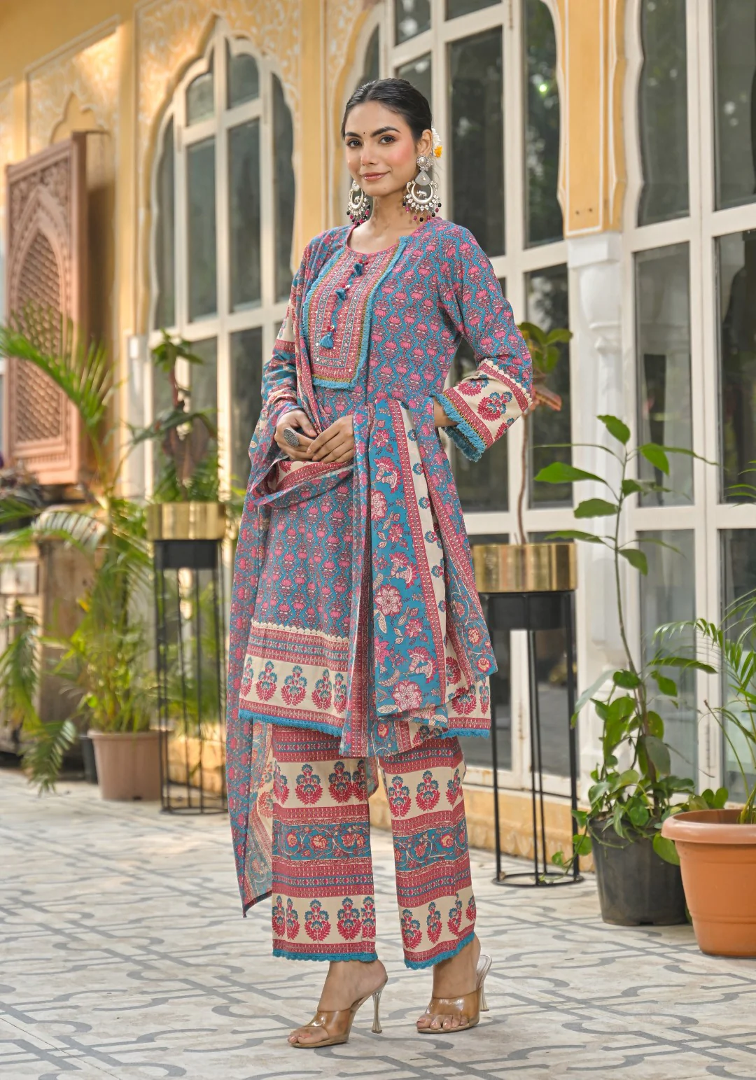 Bodhi Prussian Pure Cotton Suit Set - Image 5