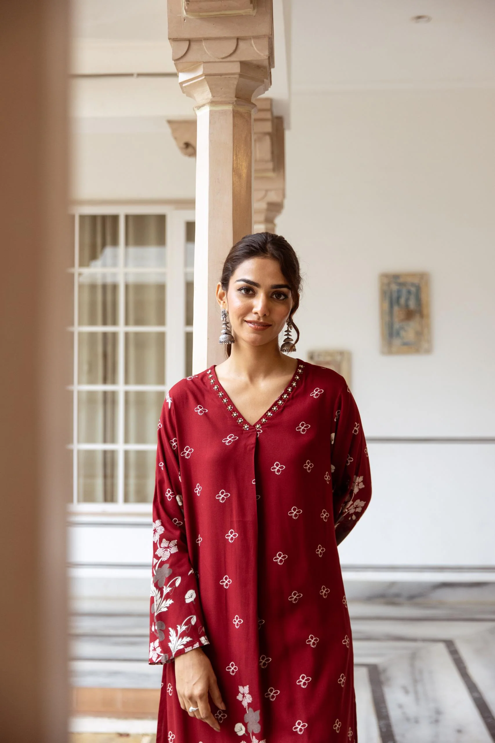 Shimoni cardinal Printed Kurta Pant Set - Image 5