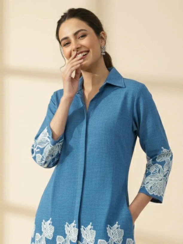 Shanti Lapis Embroidered Co-ord Set - Image 2