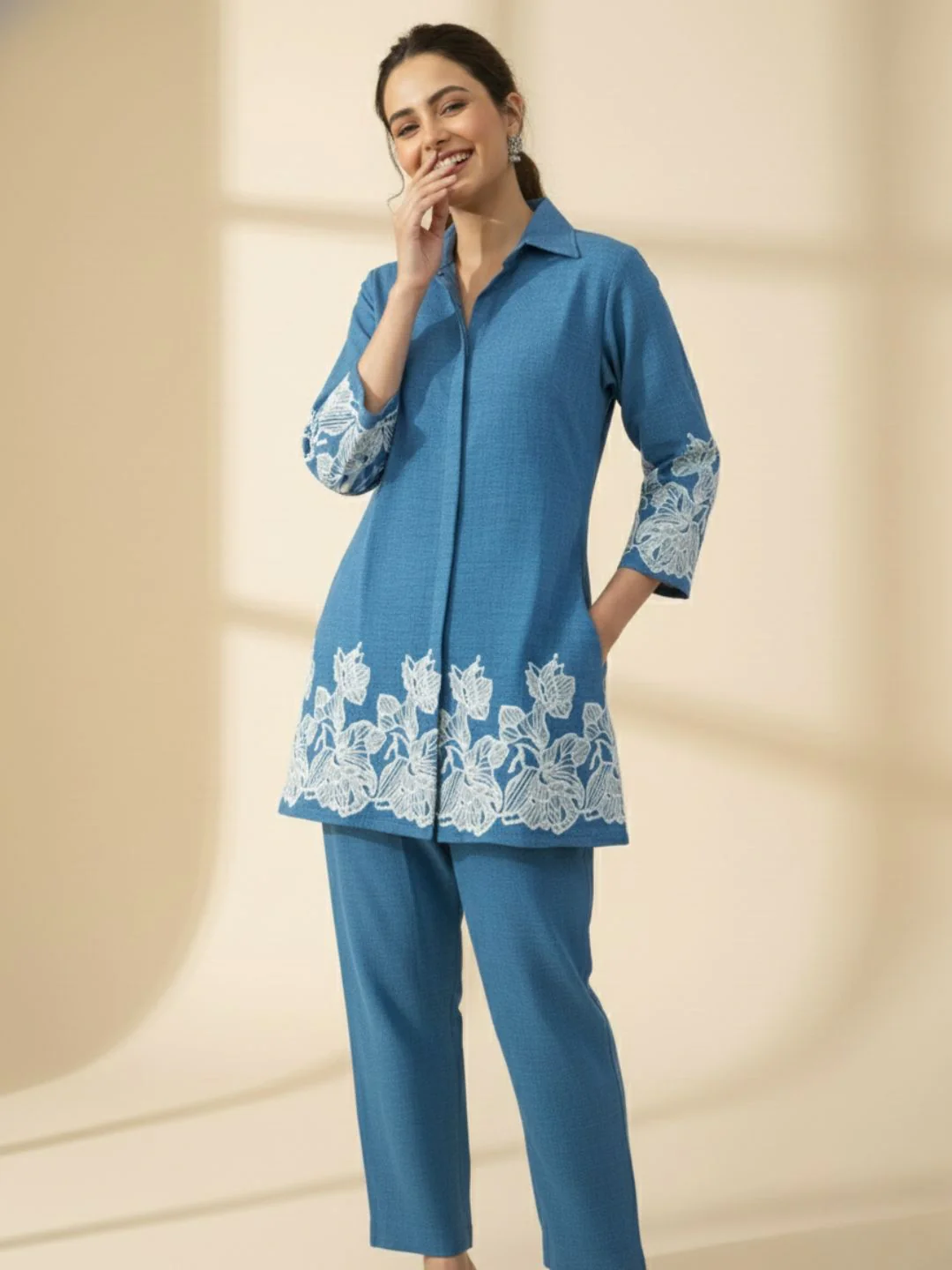 Shanti Lapis Embroidered Co-ord Set - Image 4