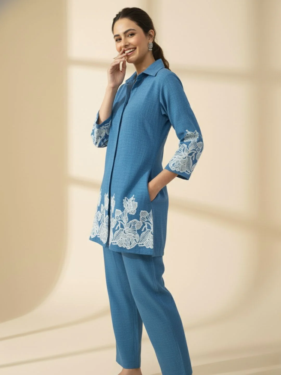 Shanti Lapis Embroidered Co-ord Set - Image 5