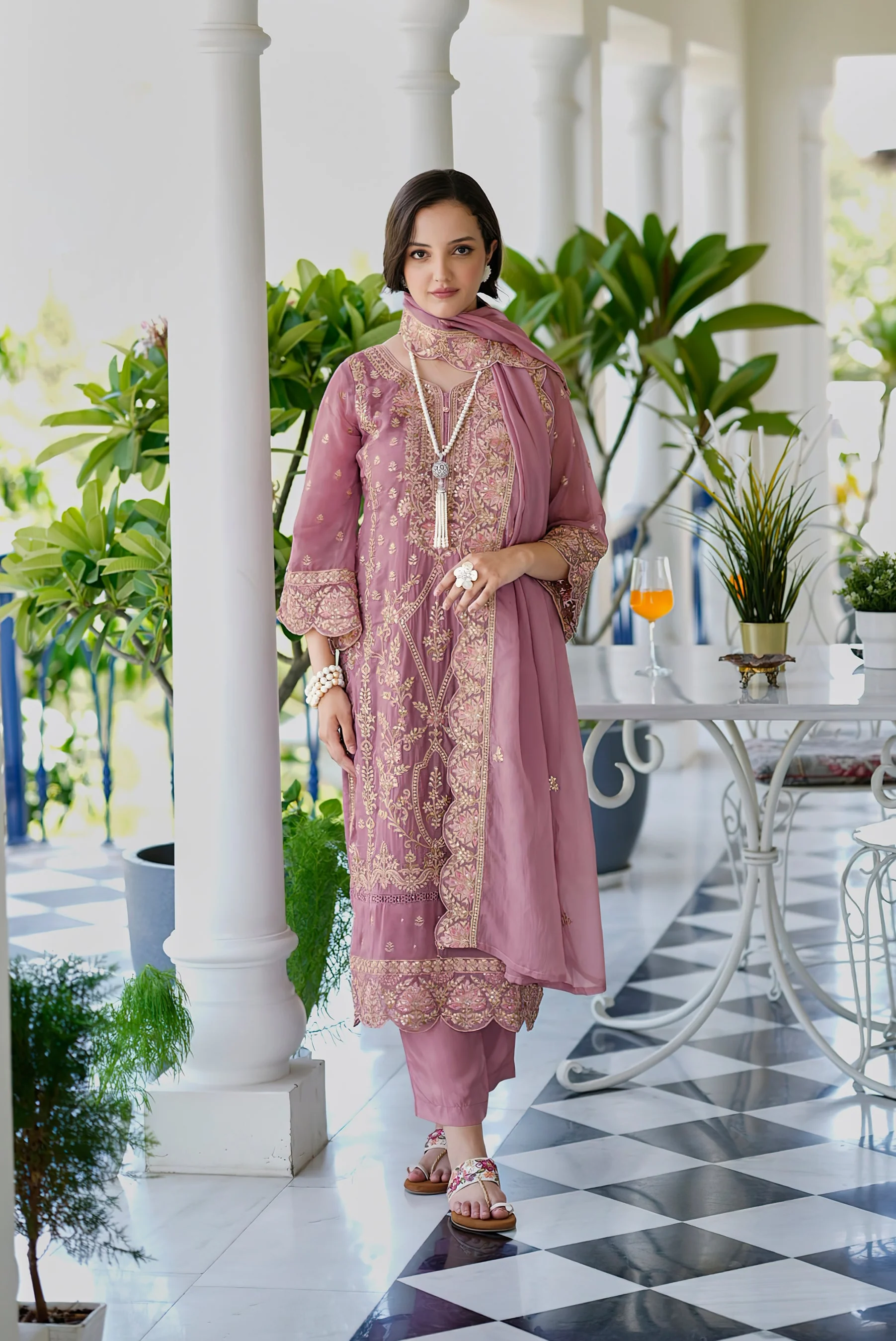 Luna Blush Full Work Suit Set - Image 3