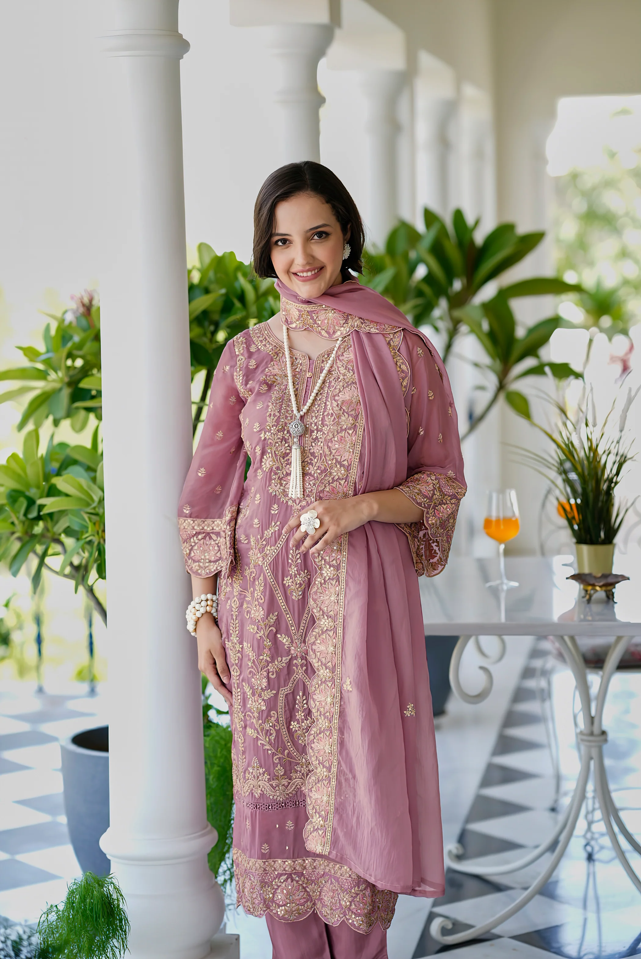 Luna Blush Full Work Suit Set - Image 4