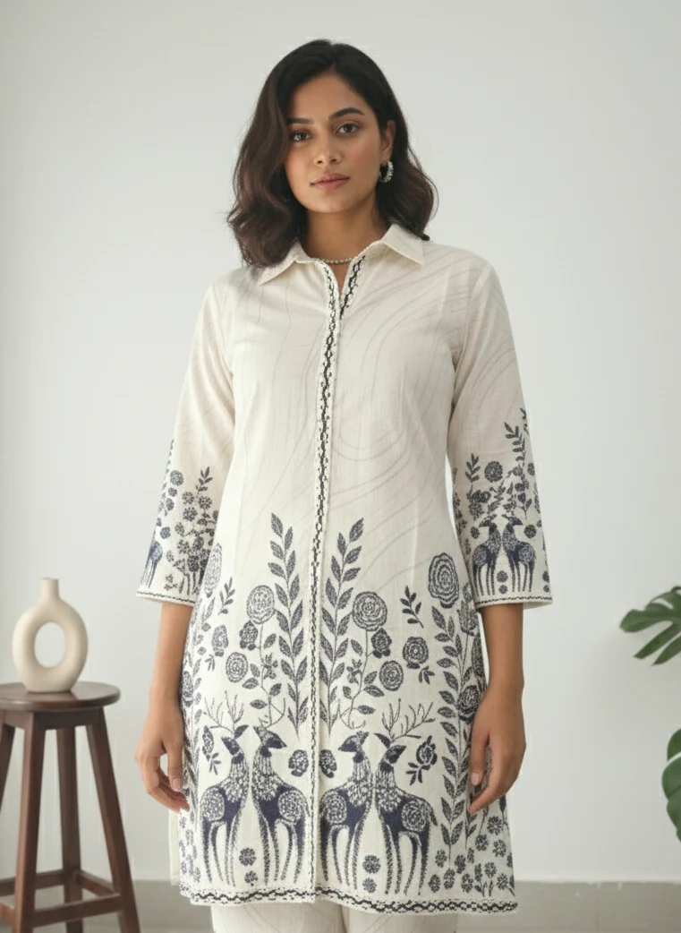 Reet Dove Embroidered Co-ord Set - Image 2