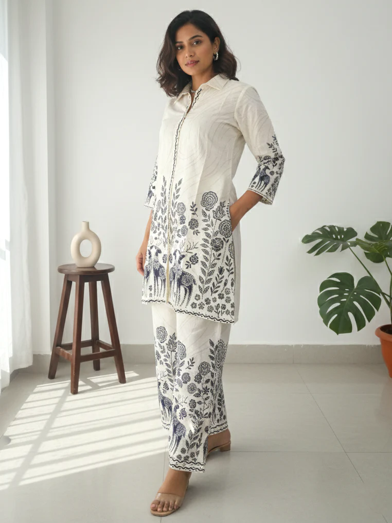 Reet Dove Embroidered Co-ord Set - Image 5