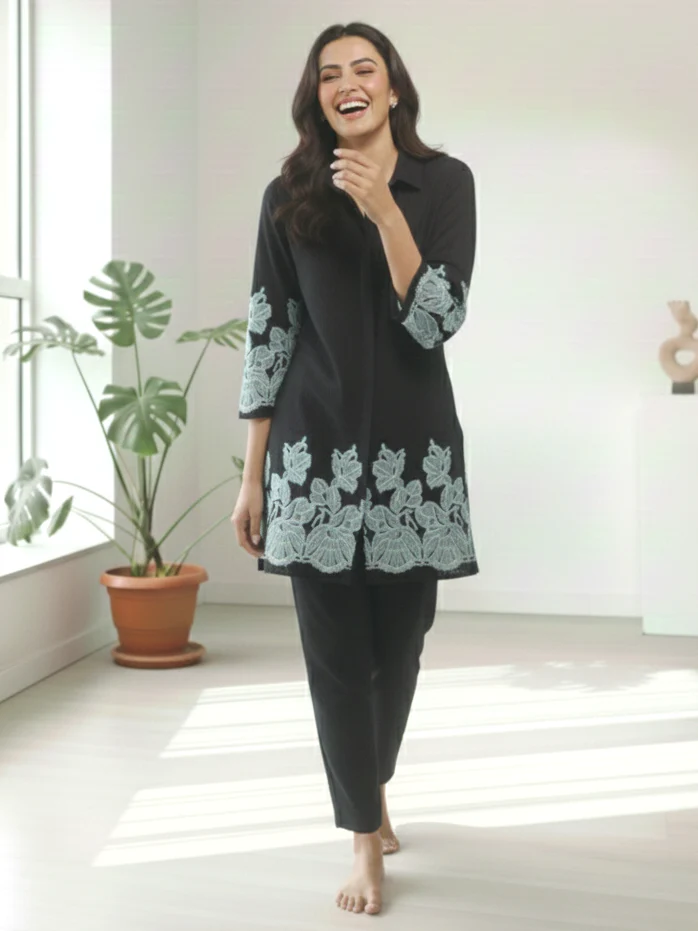 Reet Onyx Embroidered Co-ord Set - Image 11