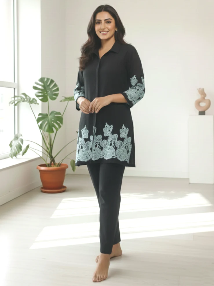 Reet Onyx Embroidered Co-ord Set - Image 6