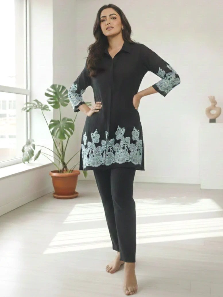 Reet Onyx Embroidered Co-ord Set - Image 7