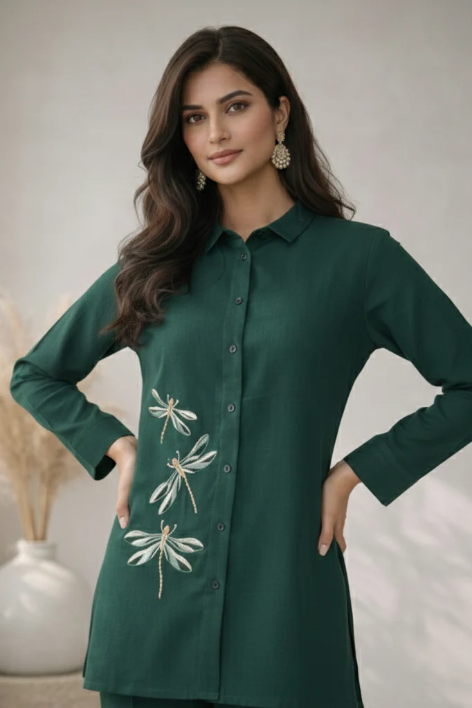 Oorvi Fern Embroidered Co-ord Set - Image 2
