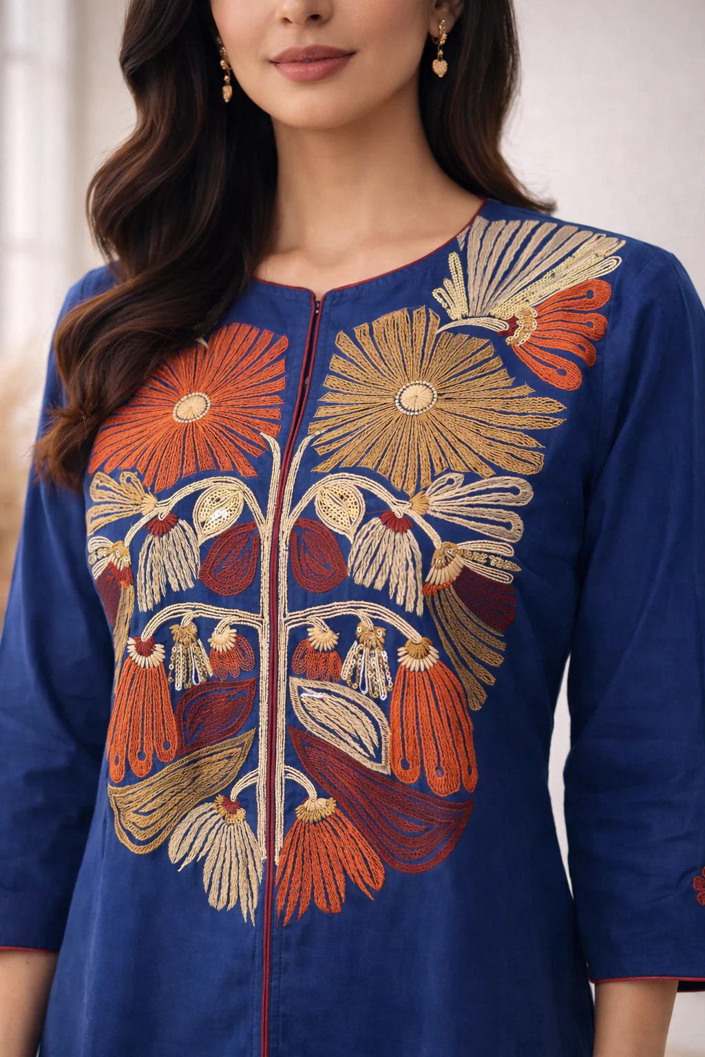 Viyona Ink Embroidered Suit Set - Image 2