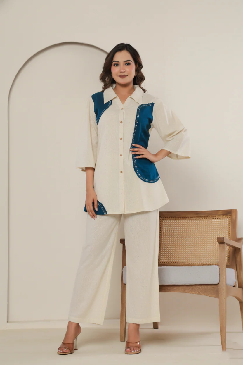 Bipasha Azure Cotton Co-ord Set - Image 5