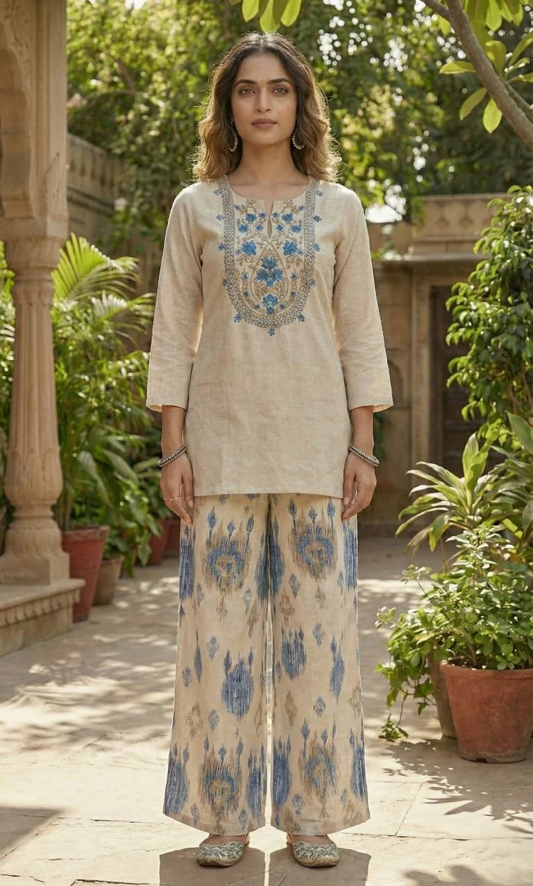 Tuscan cobalt cotton co-ord set - Image 4