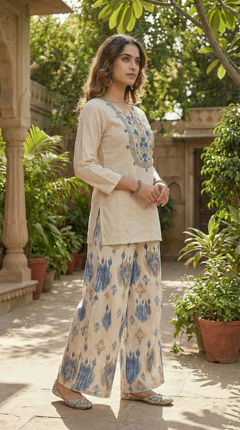 Tuscan cobalt cotton co-ord set - Image 5