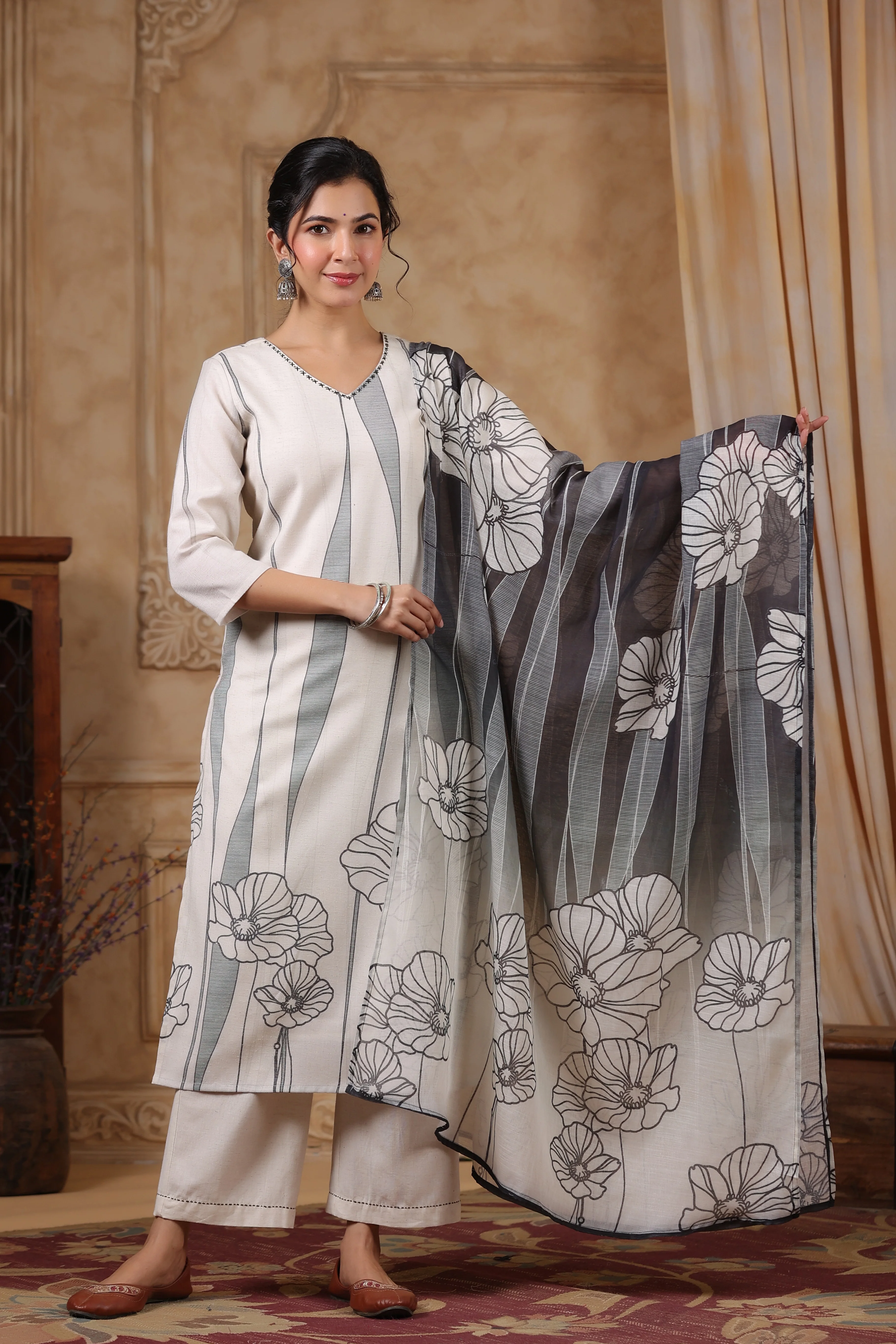 SAKSHI ANGEL LINEN COTTON SUIT SET - Image 4