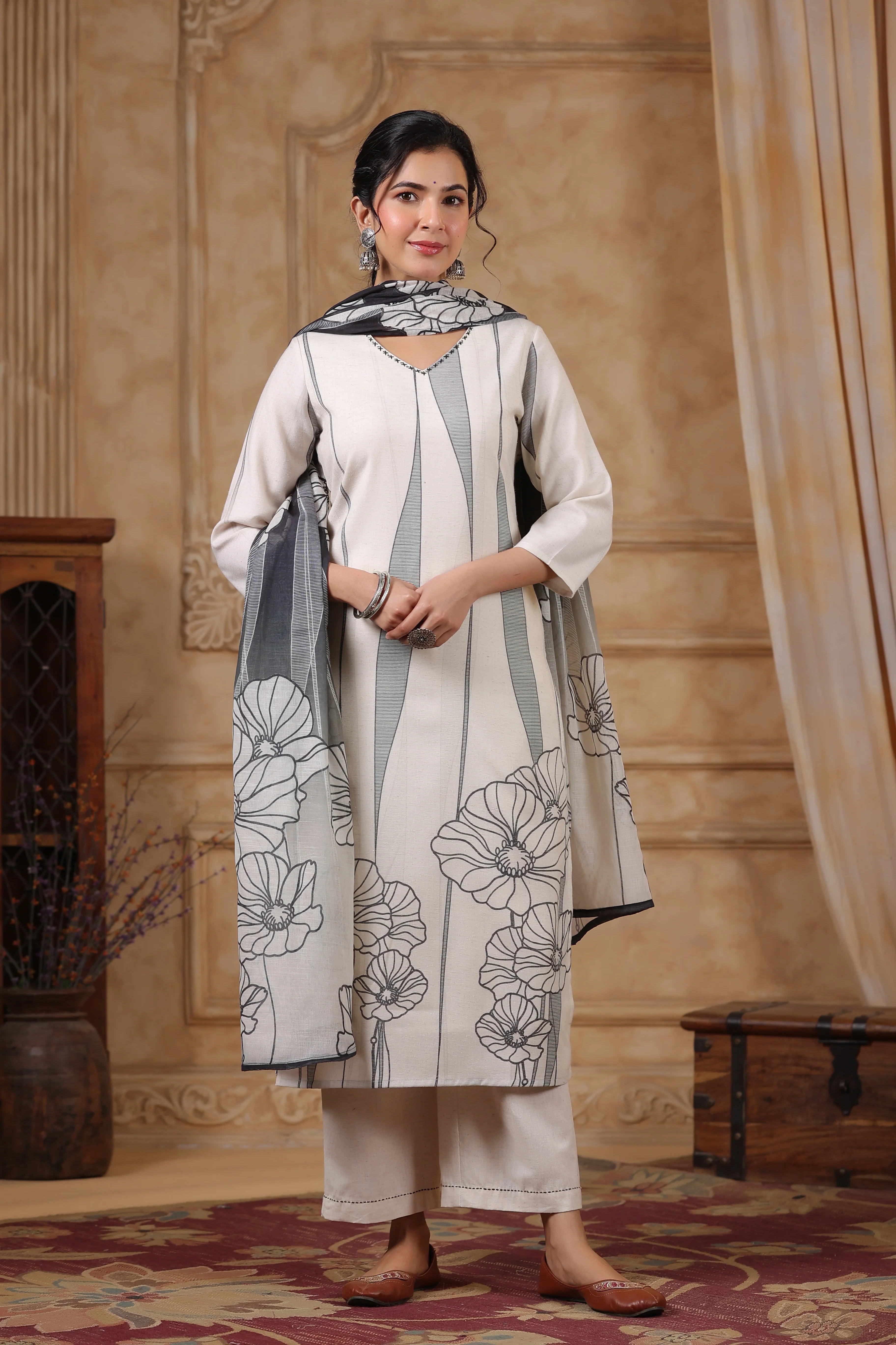 SAKSHI ANGEL LINEN COTTON SUIT SET - Image 7