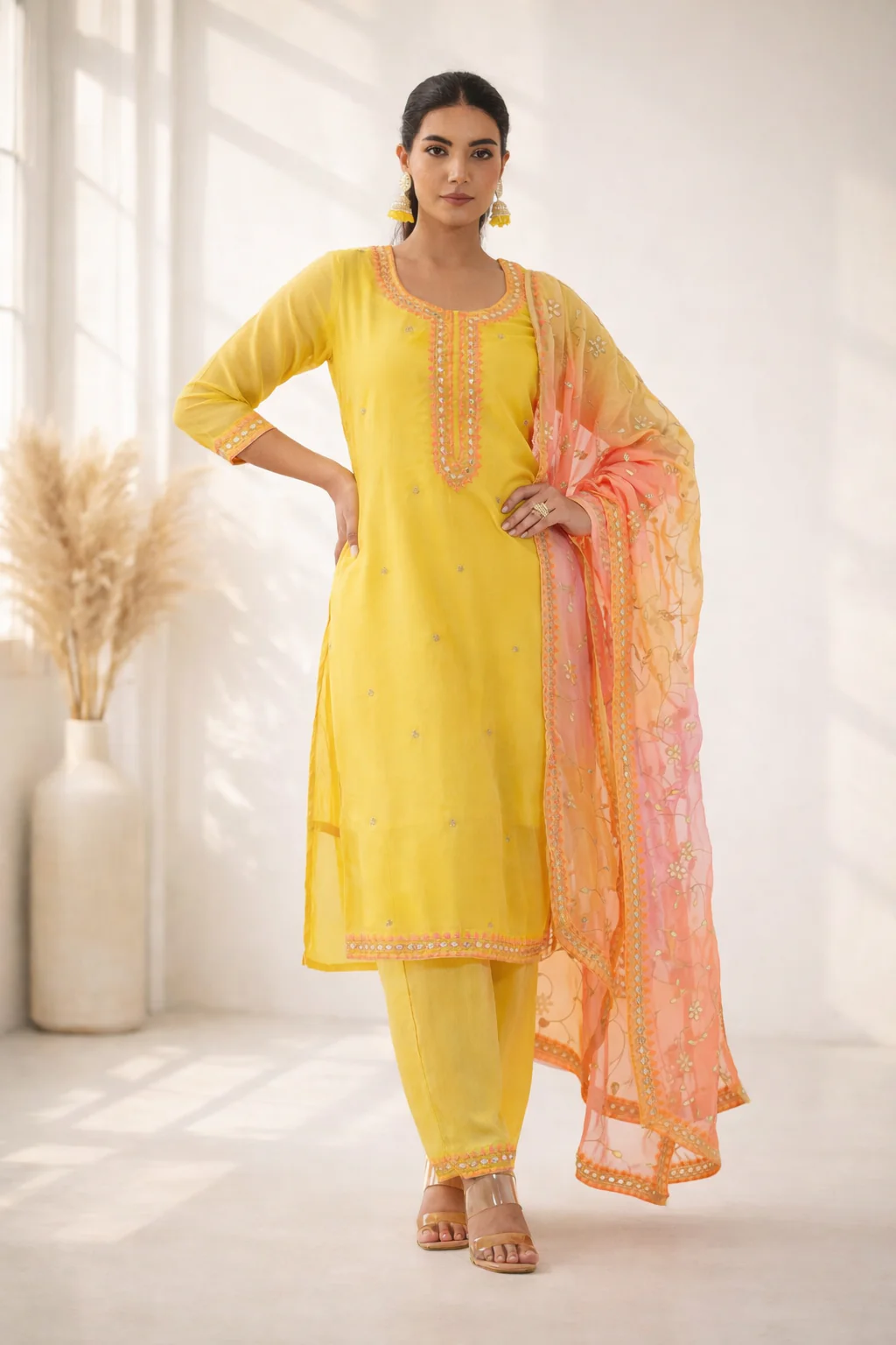 Anila Sunshine Full Work Suit Set - Image 2