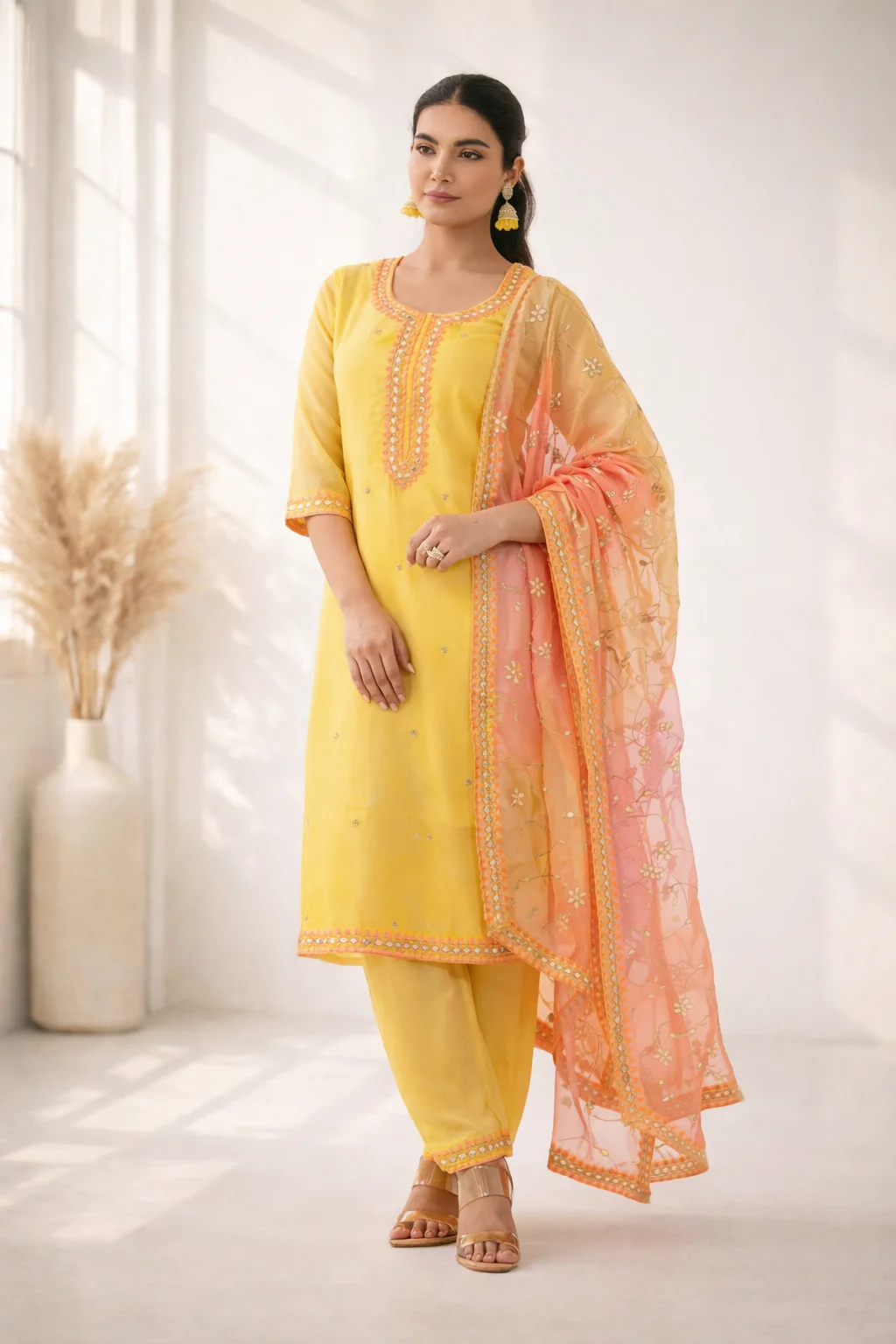 Anila Sunshine Full Work Suit Set - Image 4