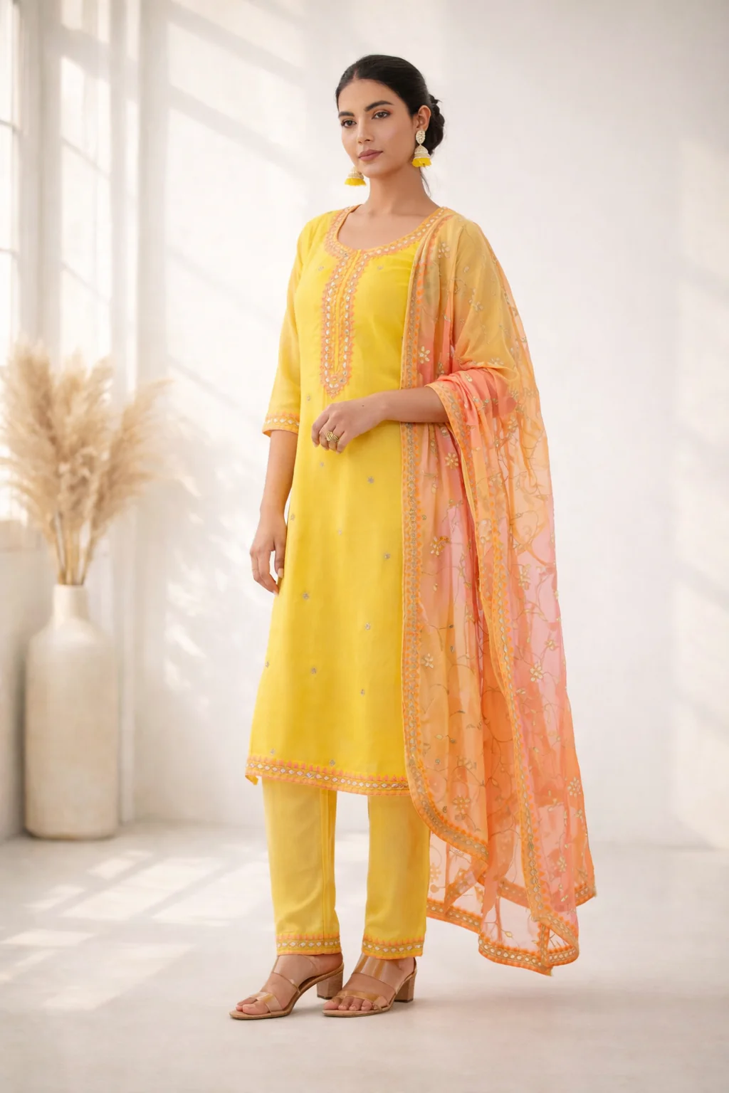 Anila Sunshine Full Work Suit Set - Image 5