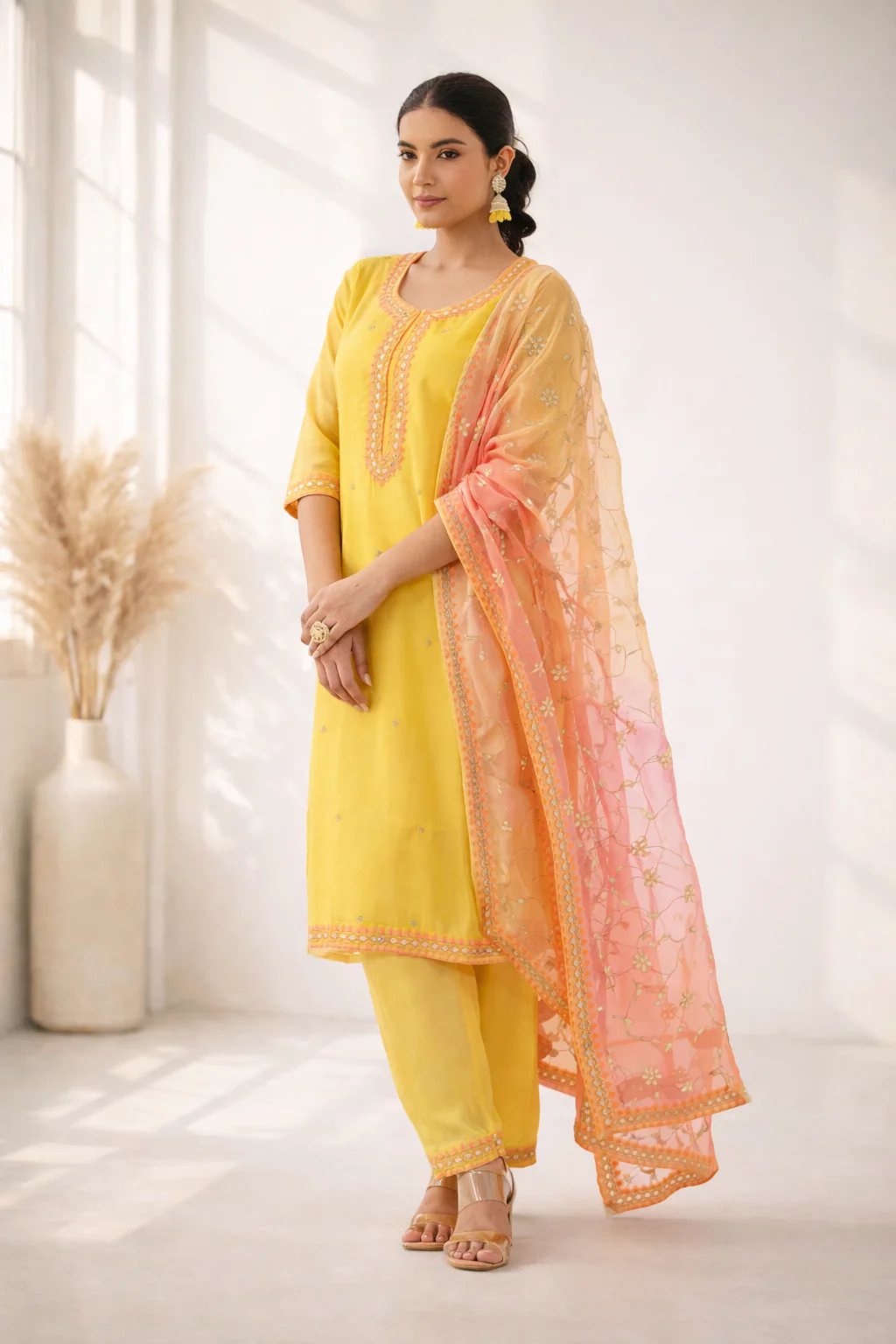 Anila Sunshine Full Work Suit Set - Image 6