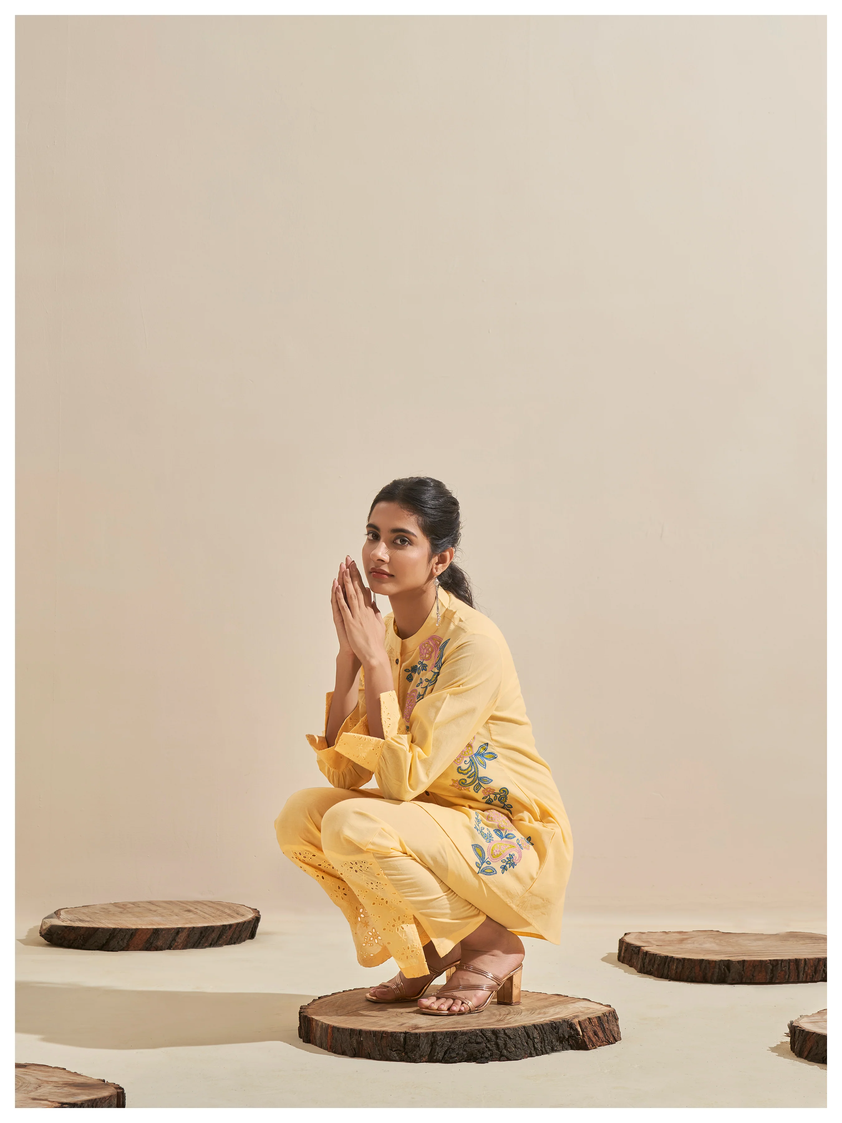 Cleo Lime Schiffli Cotton Co-ord Set - Image 6