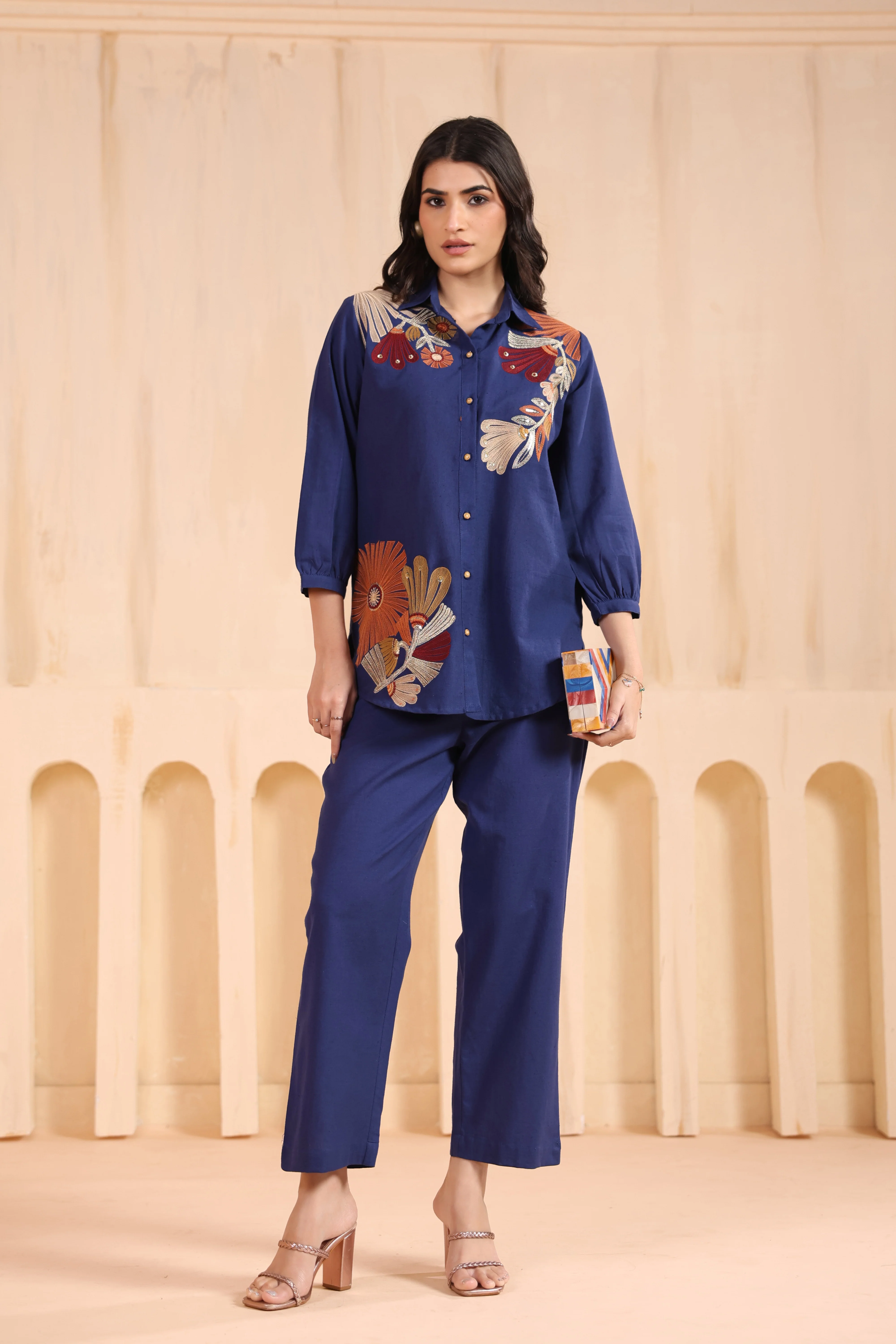 Viyona Indi Floral Embroidered Co-ord Set - Image 5