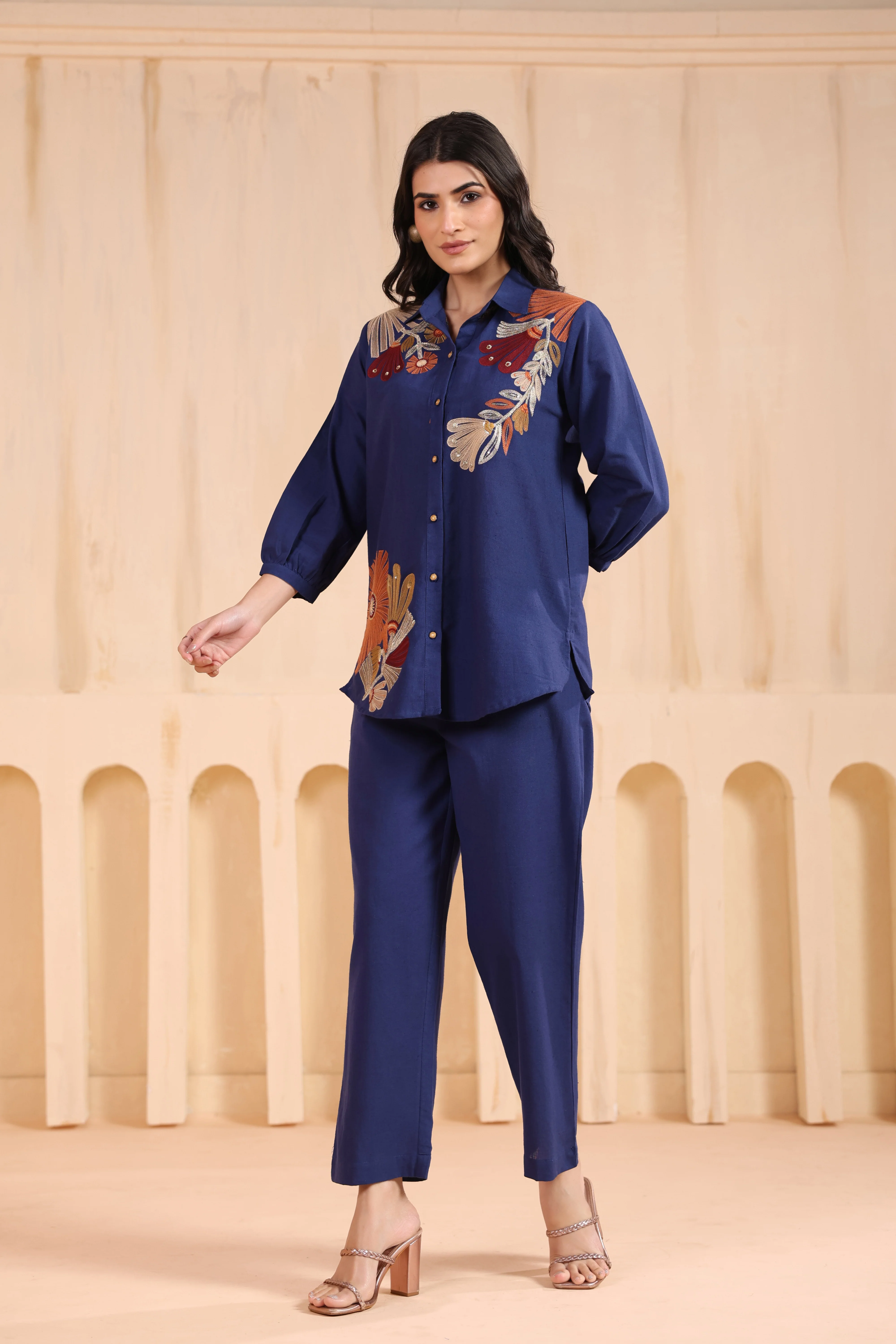 Viyona Indi Floral Embroidered Co-ord Set - Image 8