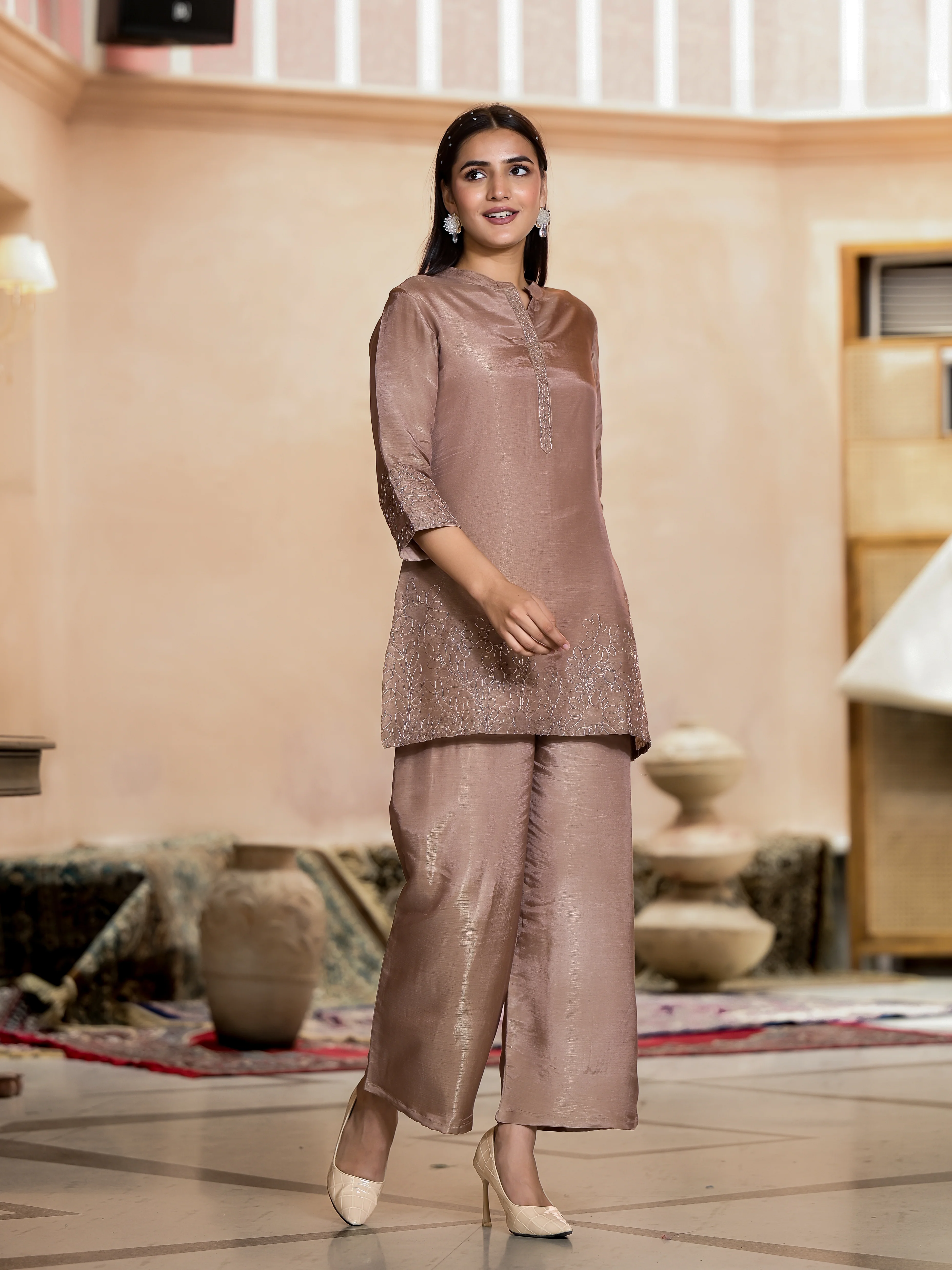 Irene Caramel Premium Work Co-ord Set - Image 6