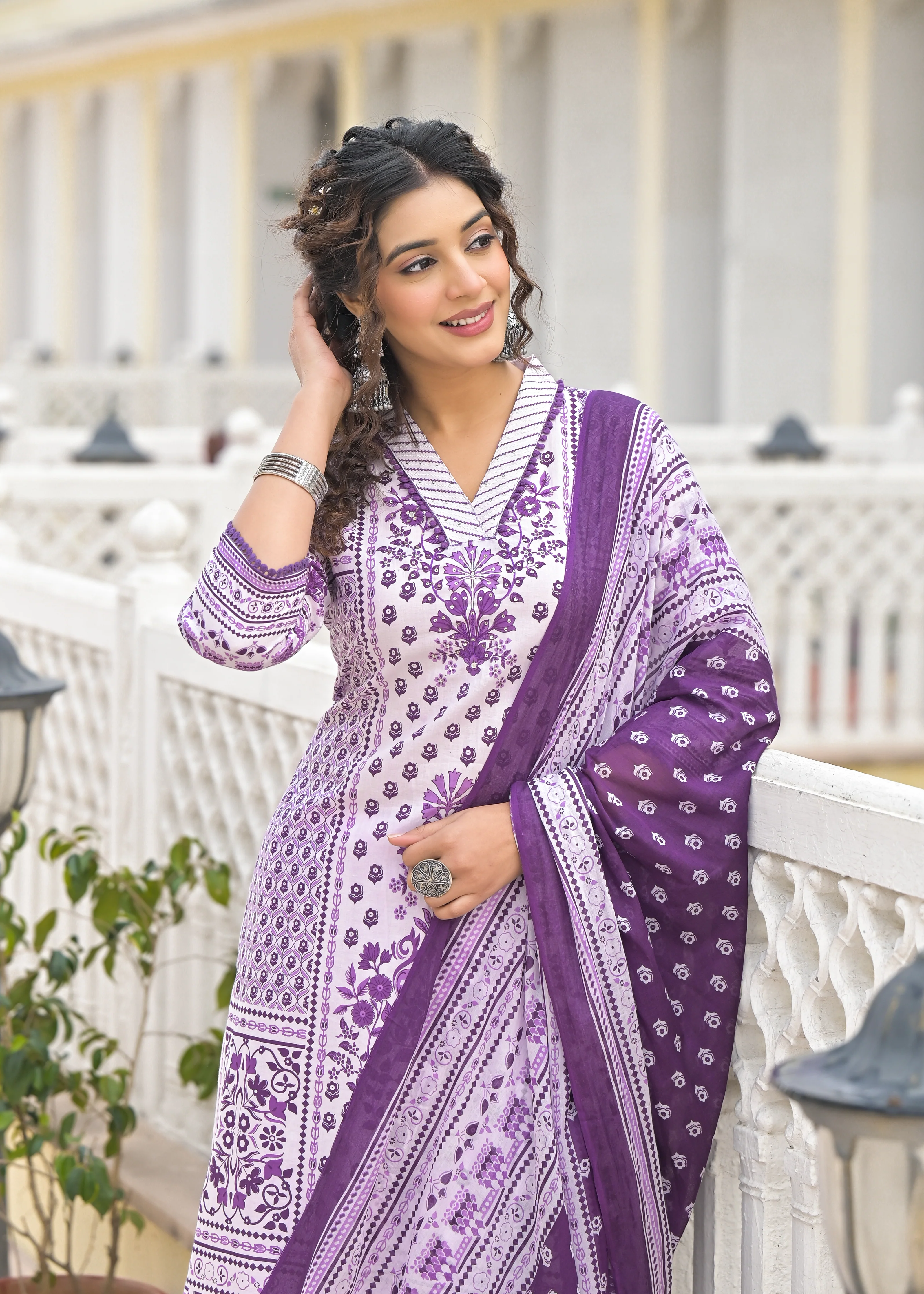 Bodhi Orchid Cotton Suit Set - Image 2