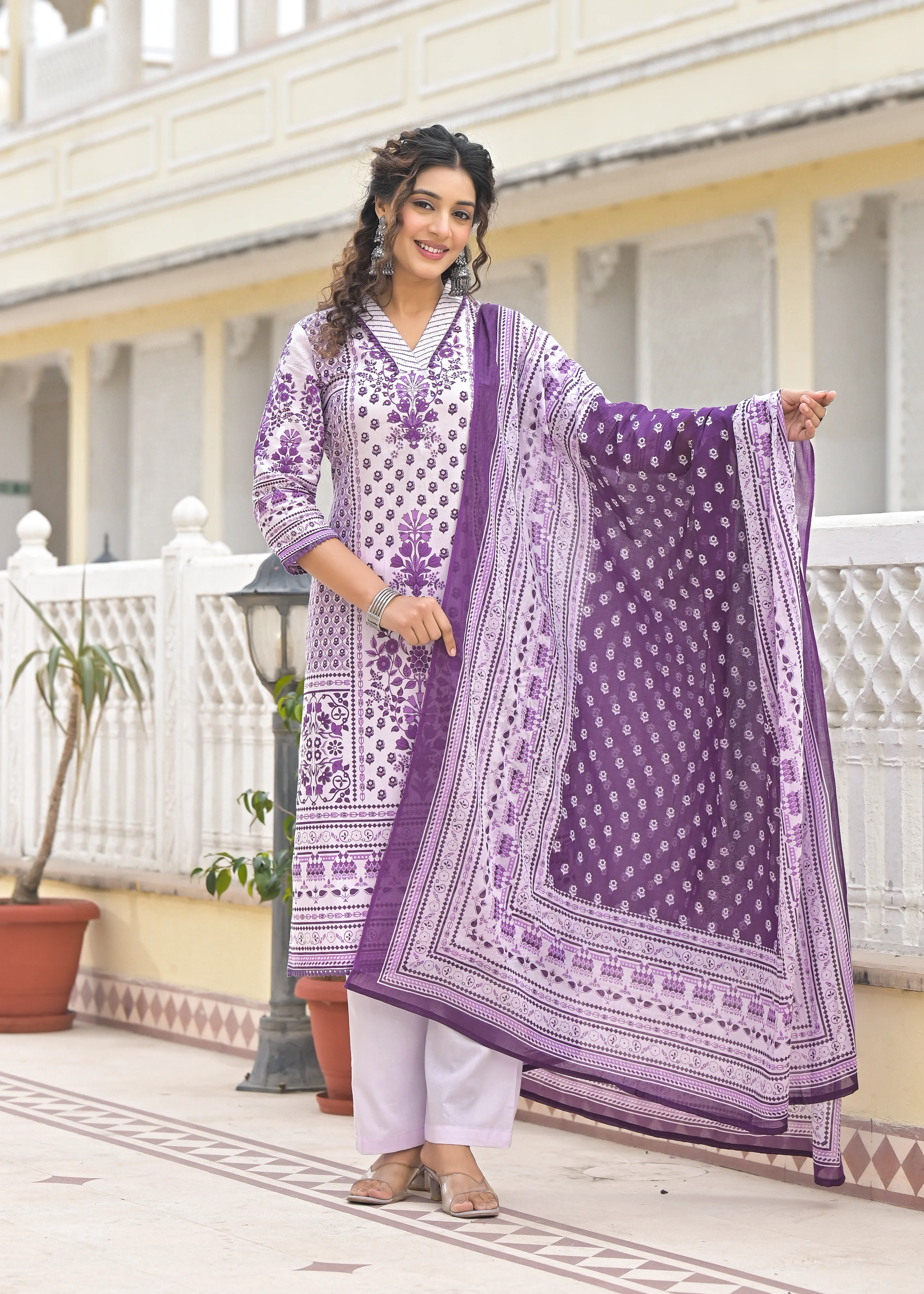 Bodhi Orchid Cotton Suit Set - Image 3