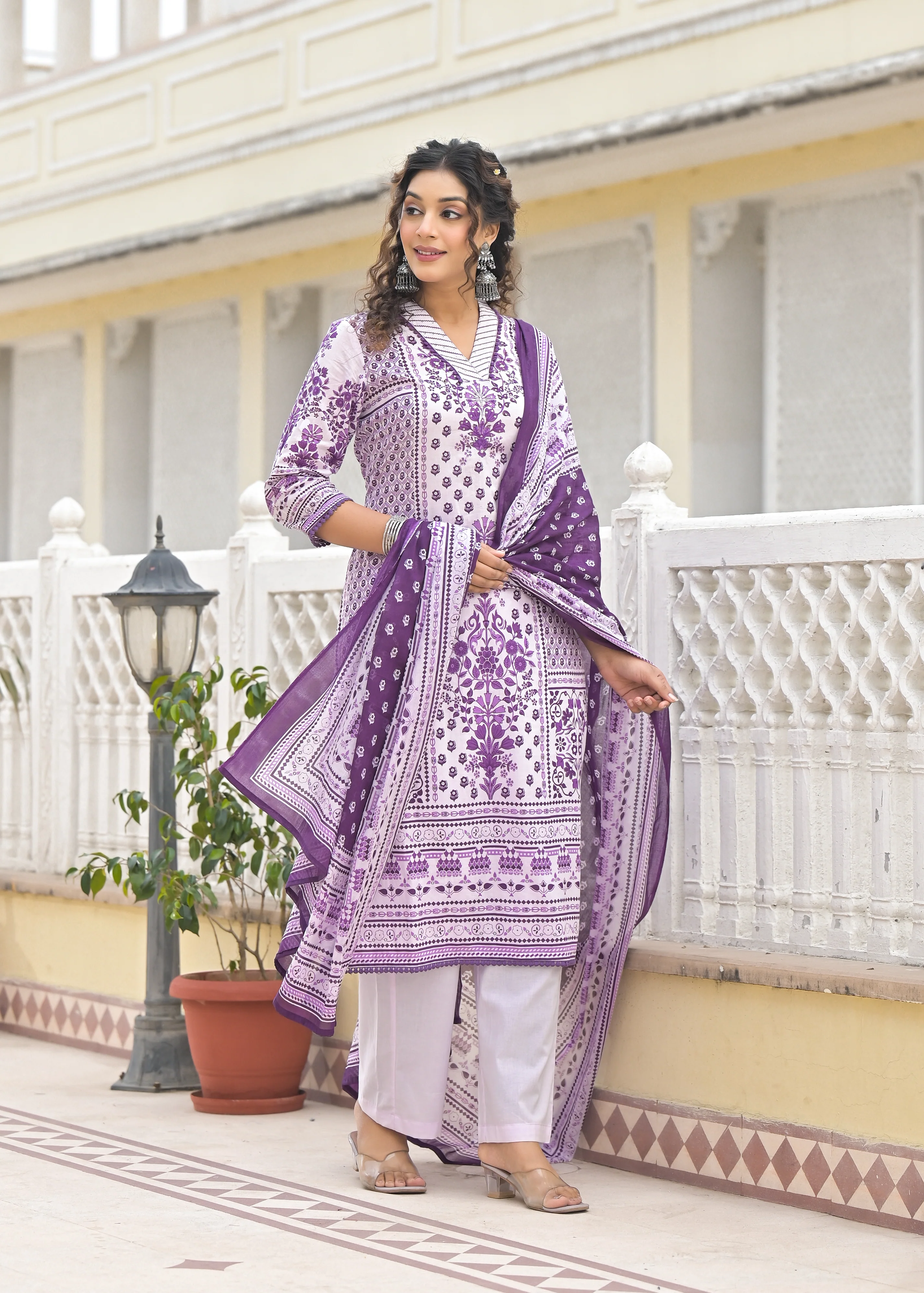 Bodhi Orchid Cotton Suit Set - Image 4