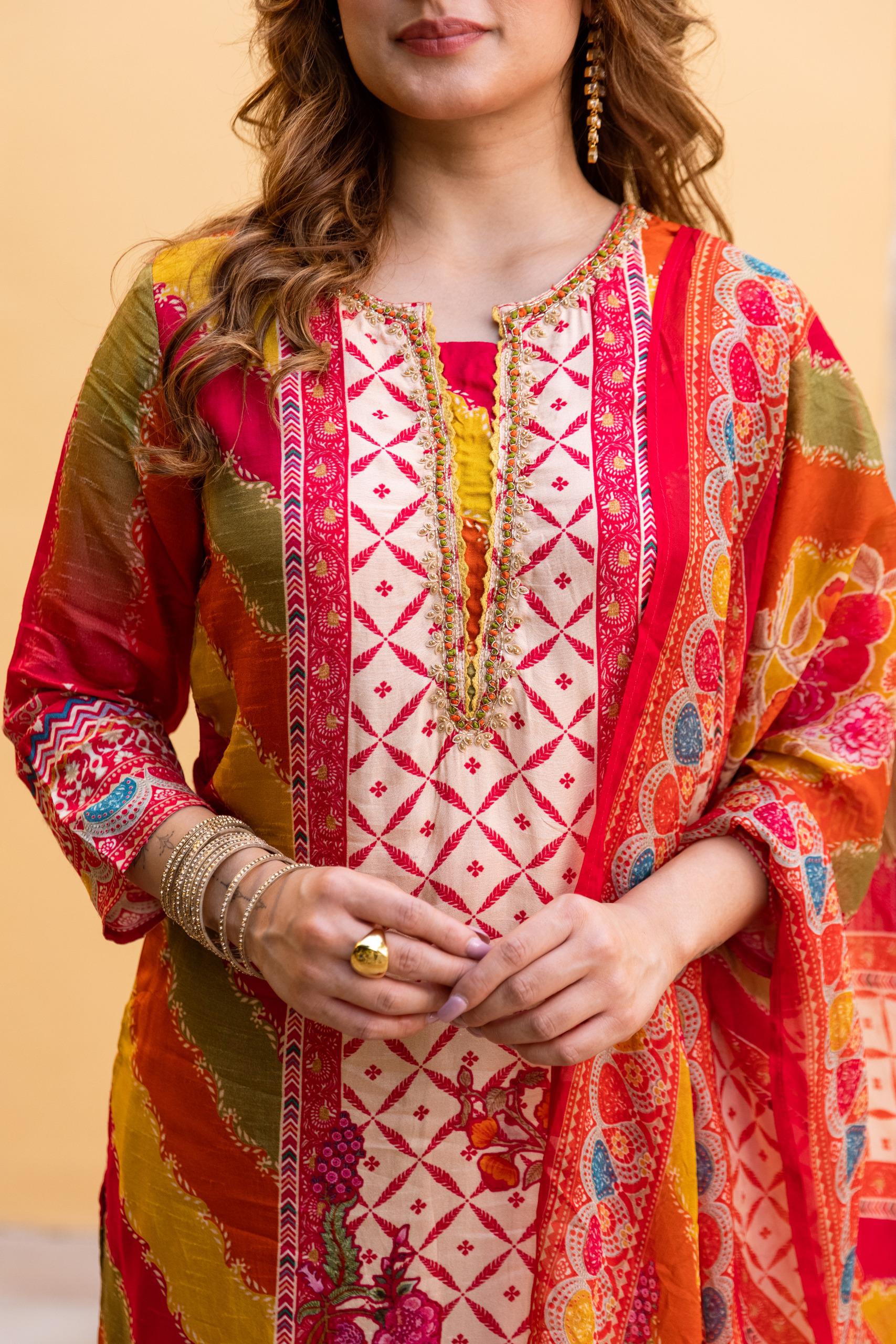 Samiksha Spectra Premium Digital Print Muslin Suit Set - Image 4