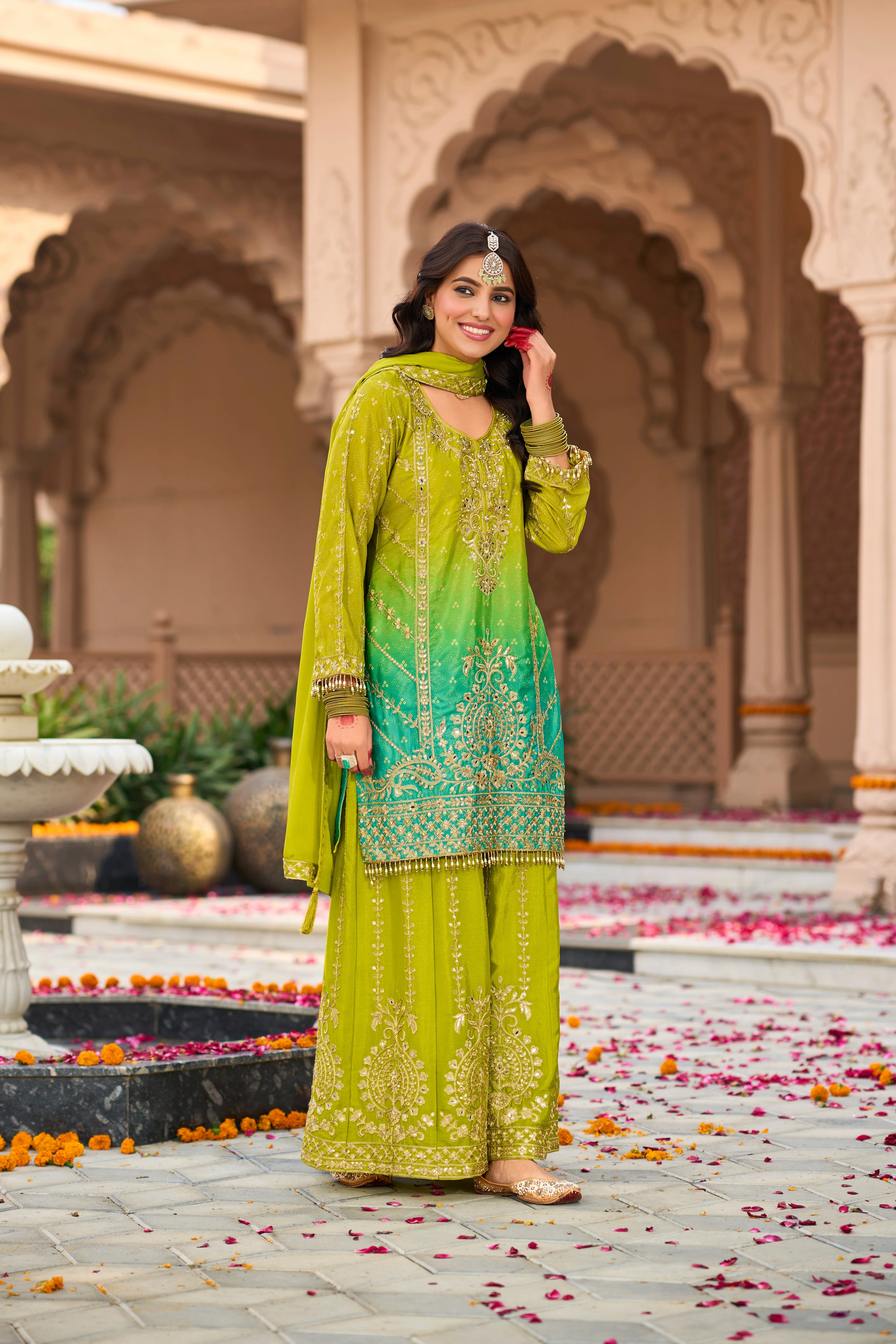 Chaitali Hariyali Full Work Suit Set - Image 3