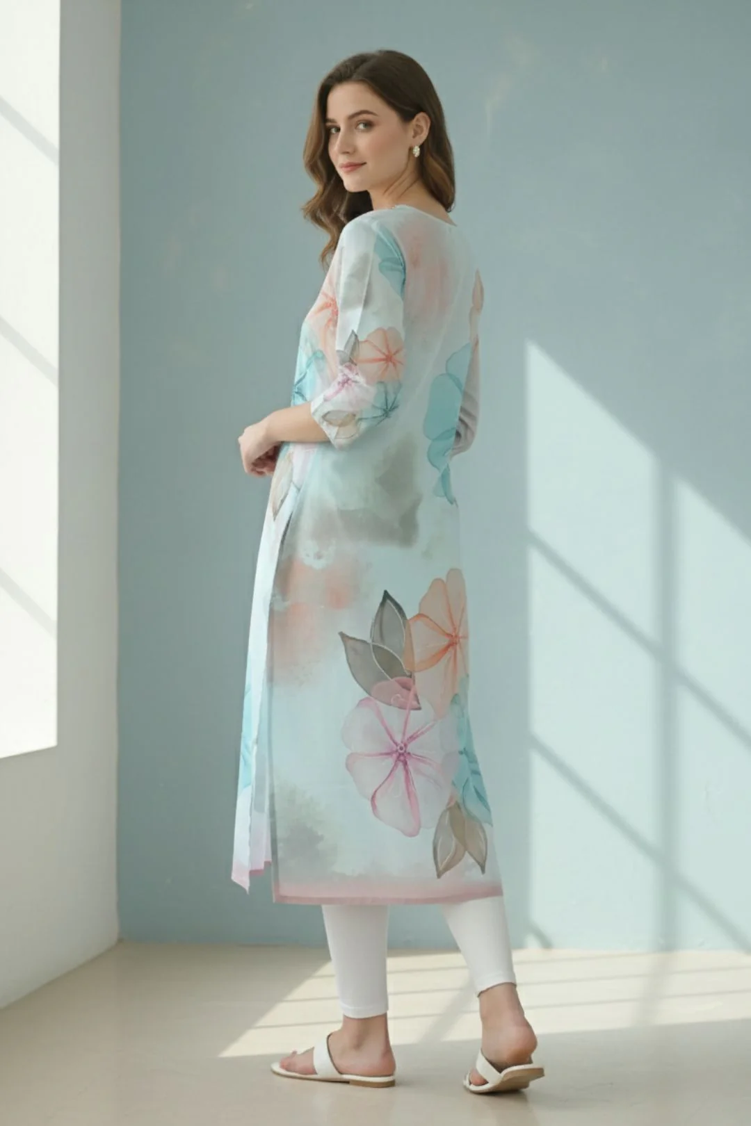 Yami Celeste Printed Kurti - Image 3