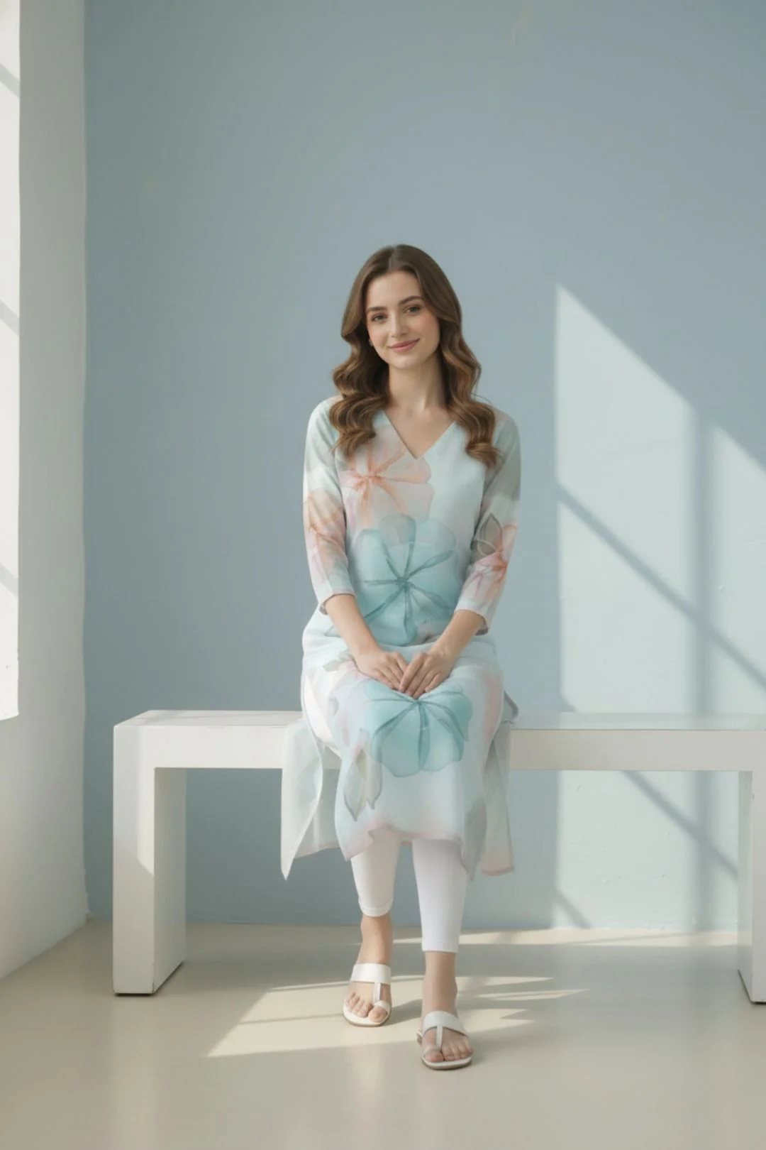 Yami Celeste Printed Kurti - Image 4