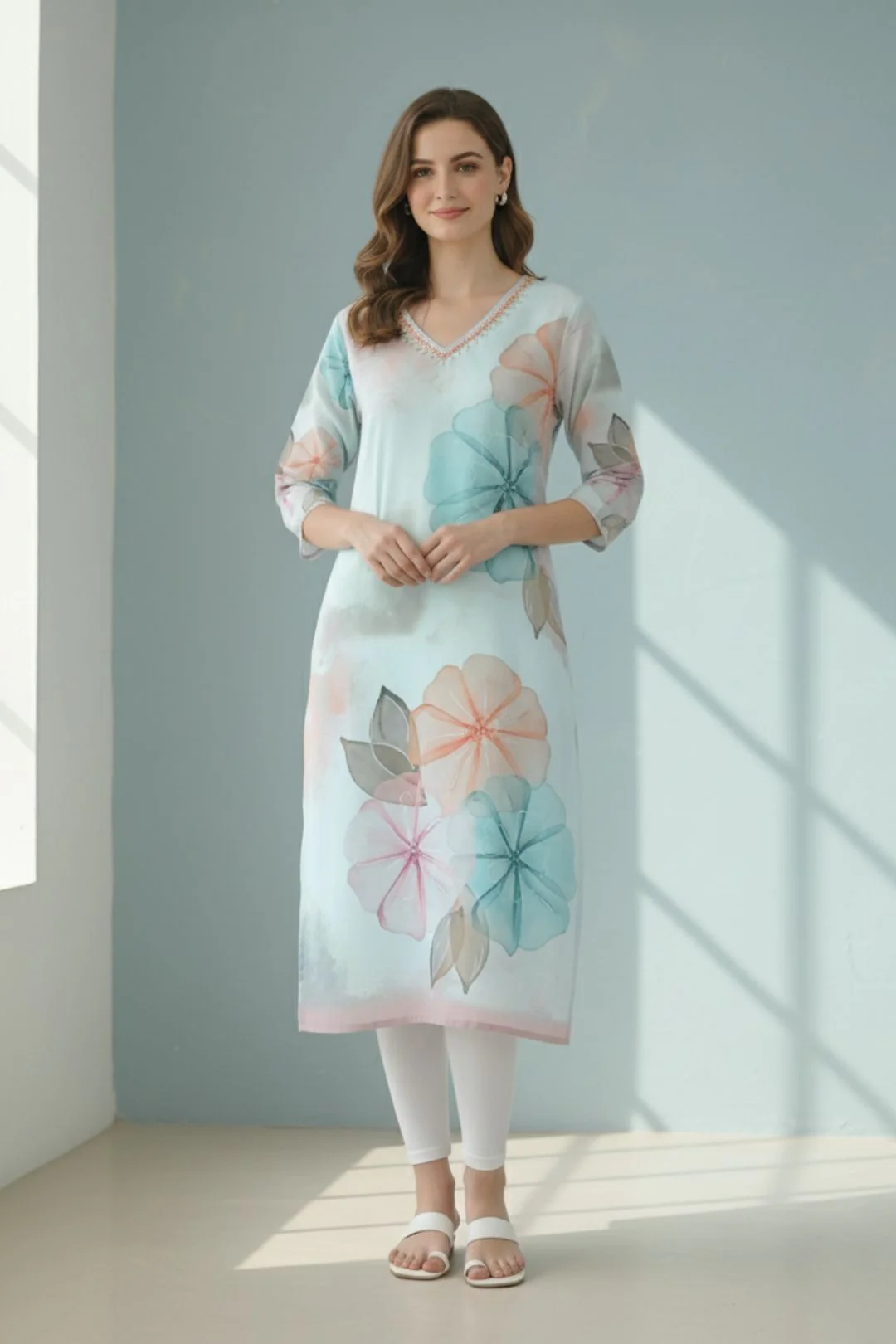 Yami Celeste Printed Kurti - Image 6