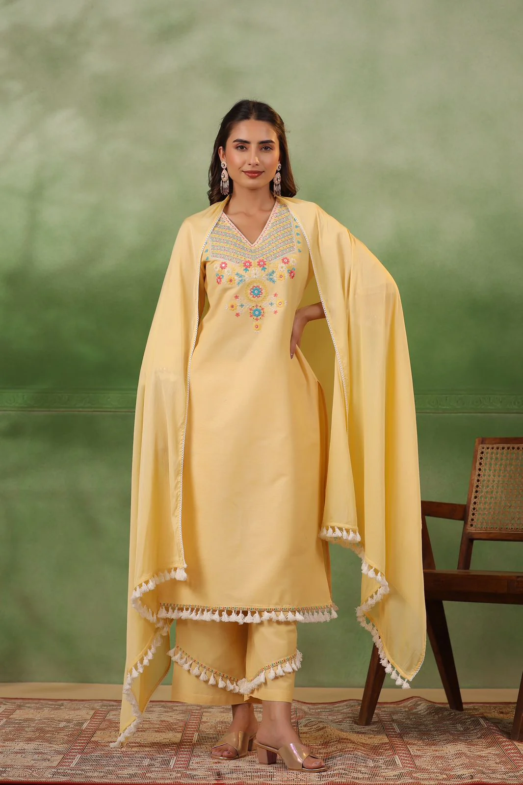 POONAM SUNSHINE COTTON SUIT SET - Image 3